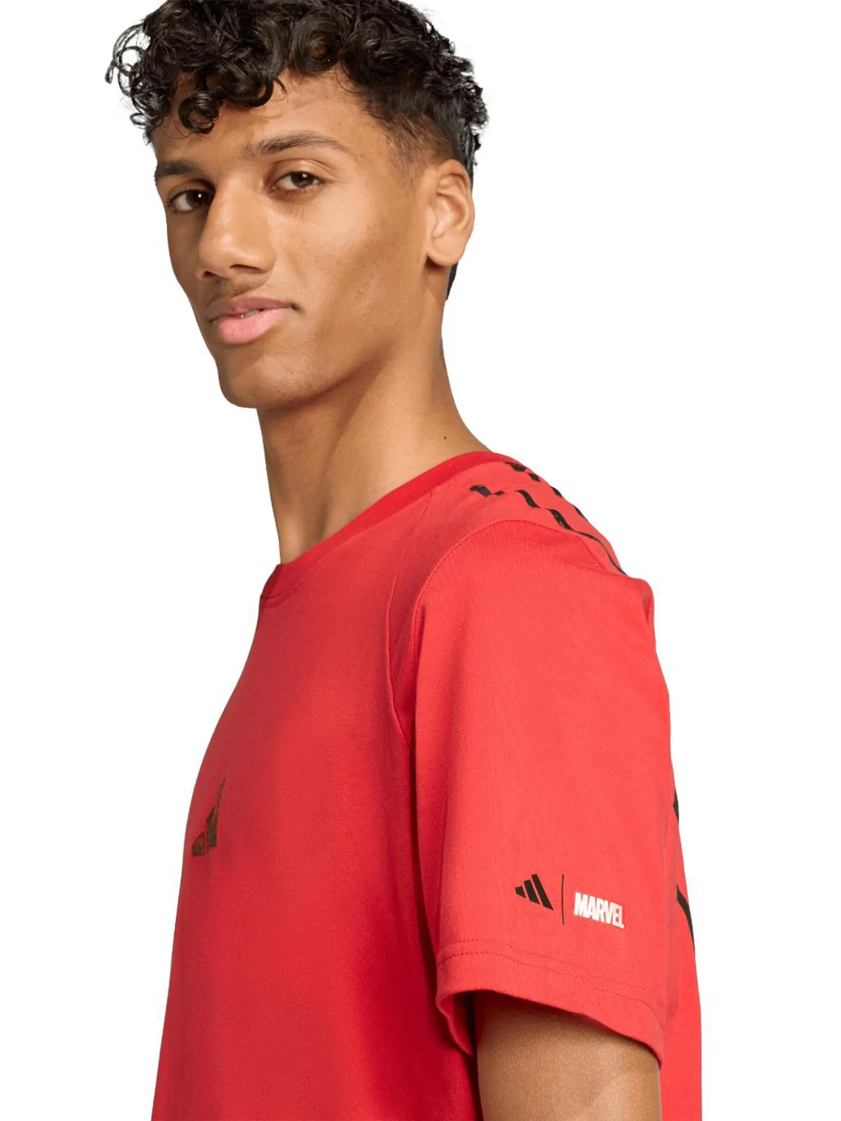 ADIDAS Men T-Shirt Adidas Marvel Spider-Man Spider JL7962 Collegiate Red ADIDAS Men T-Shirt Adidas Marvel Spider-Man Spider JL7962 Collegiate Red