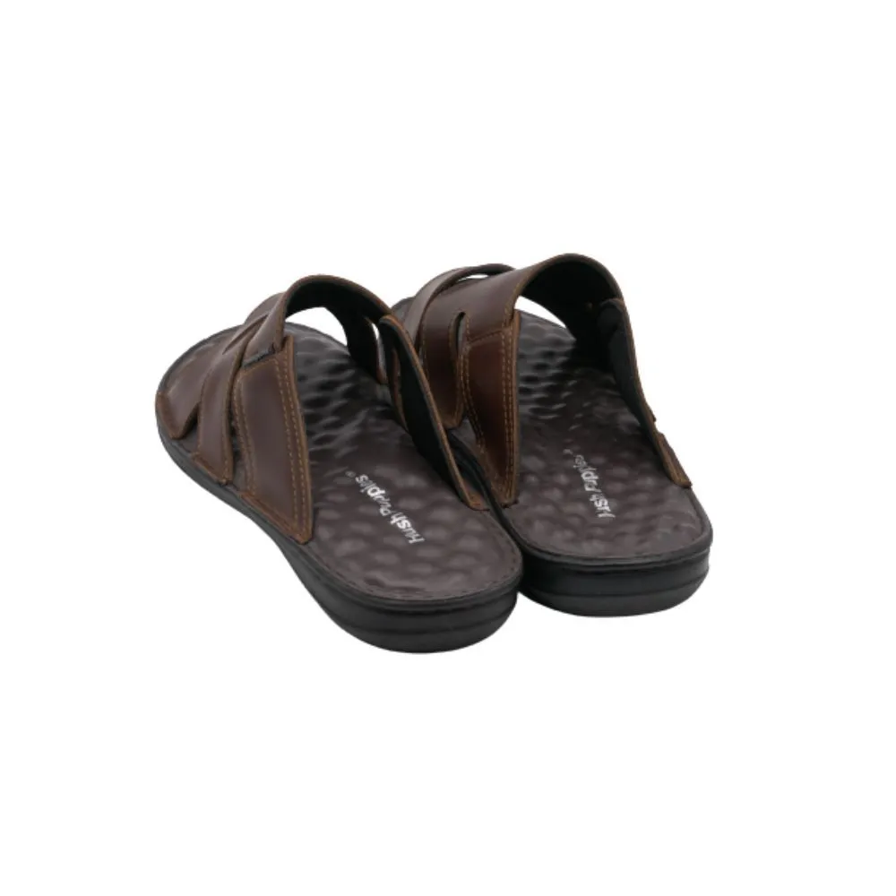 HUSH PUPPIES Men's Shoes Model Damon HP 8HSFB16C0F - BROWN Sandals Slides HUSH PUPPIES Men's Shoes Model Damon HP 8HSFB16C0F - BROWN Sandals Slides