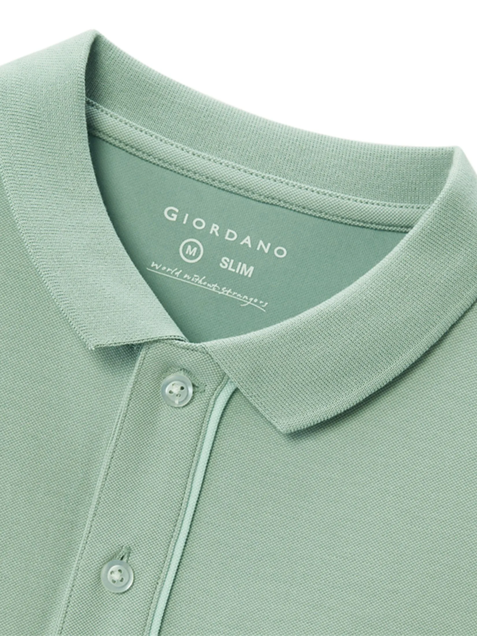 GIORDANO Men's Slim Pique Cool Polo Aqua Gray green GIORDANO Men's Slim Pique Cool Polo Aqua Gray green