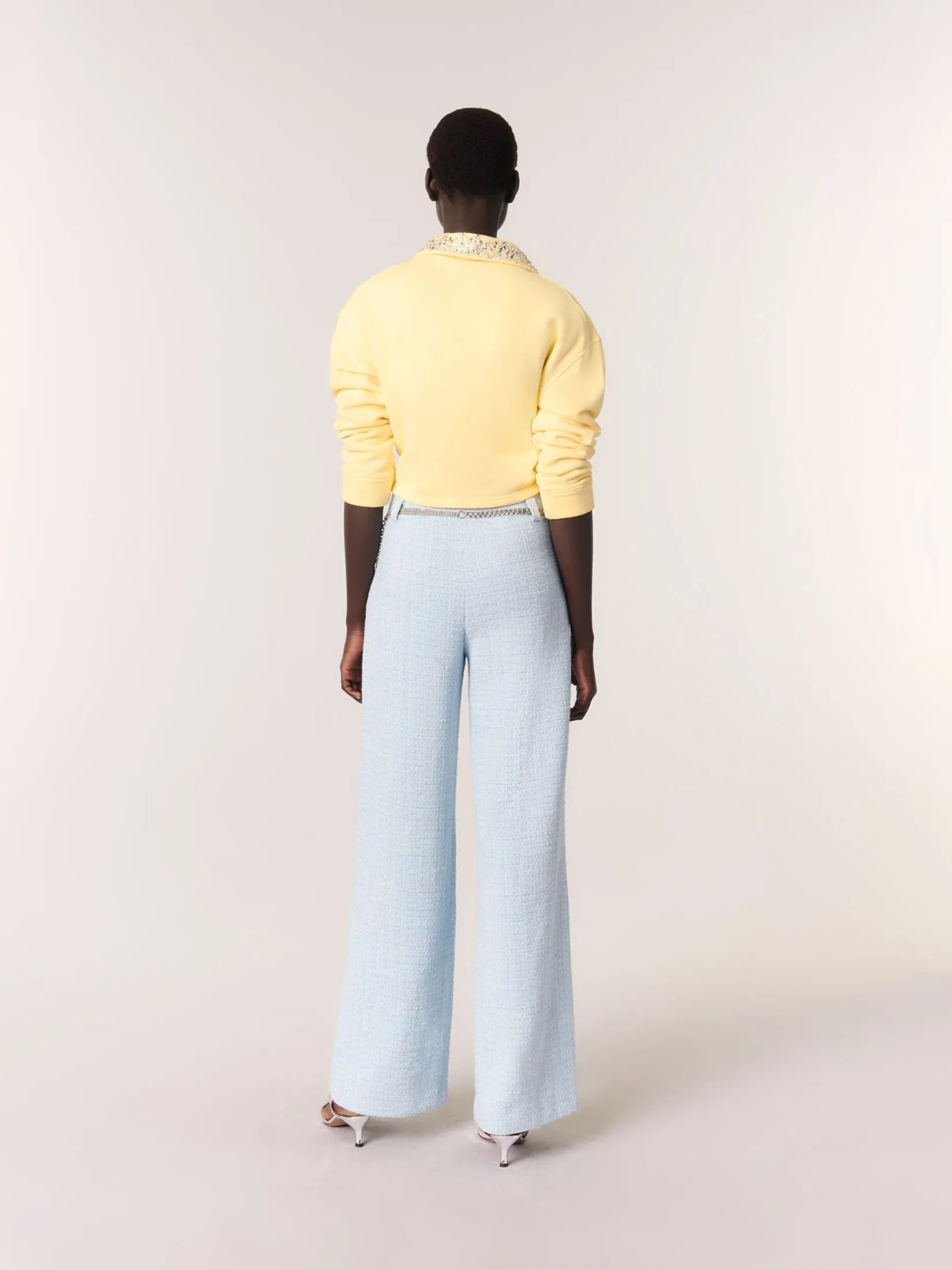 MAJE Women Trousers With Belt Tweed MAJE Women Trousers With Belt Tweed