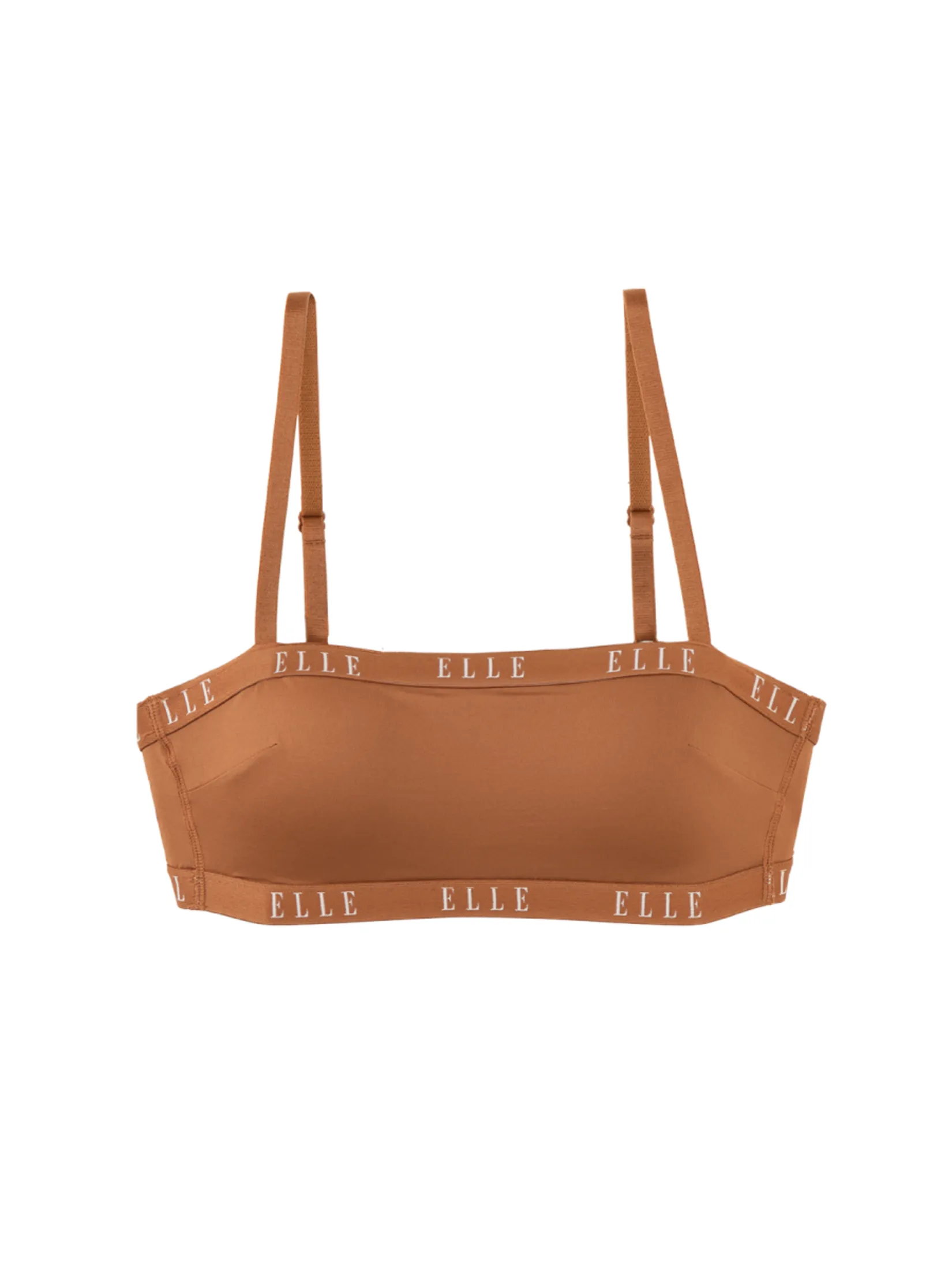ELLE LINGERIE Women Bralette Bra strapless bra style with built-in foam ELLE Sporty style LH1848 - Brown ELLE LINGERIE Women Bralette Bra strapless bra style with built-in foam ELLE Sporty style LH1848 - Brown