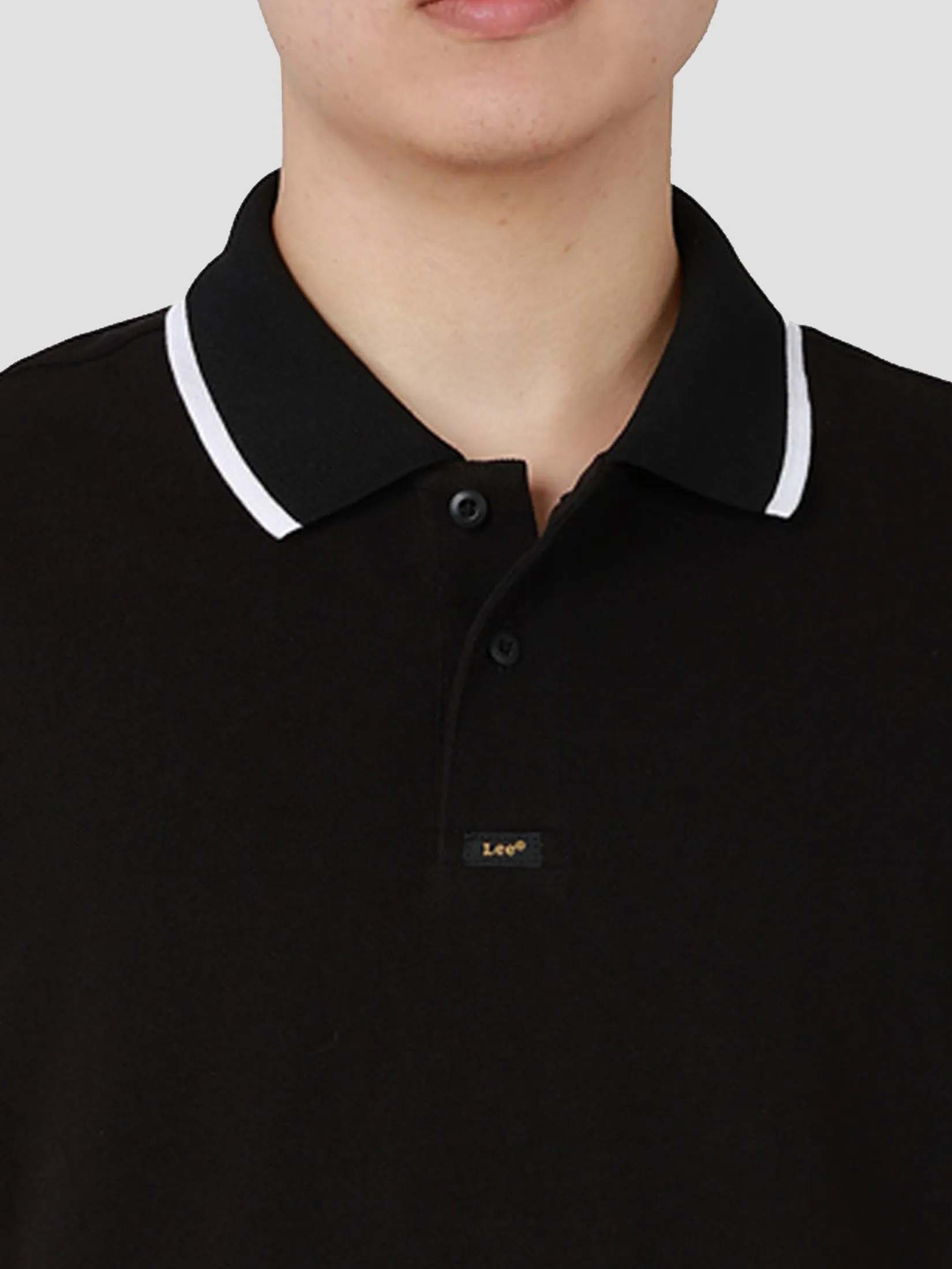 LEE Men's Polo Short Sleeve Regular Fit Black LEE Men's Polo Short Sleeve Regular Fit Black