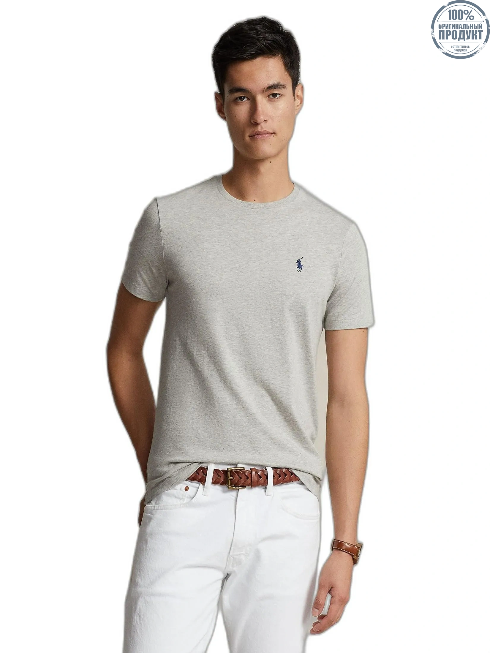 POLO RALPH LAUREN Polo Ralph Lauren TEE-Custom Slim Fit Jersey Crewneck T-Shirt MNPOTSH1N820198 020 GREY POLO RALPH LAUREN Polo Ralph Lauren TEE-Custom Slim Fit Jersey Crewneck T-Shirt MNPOTSH1N820198 020 GREY