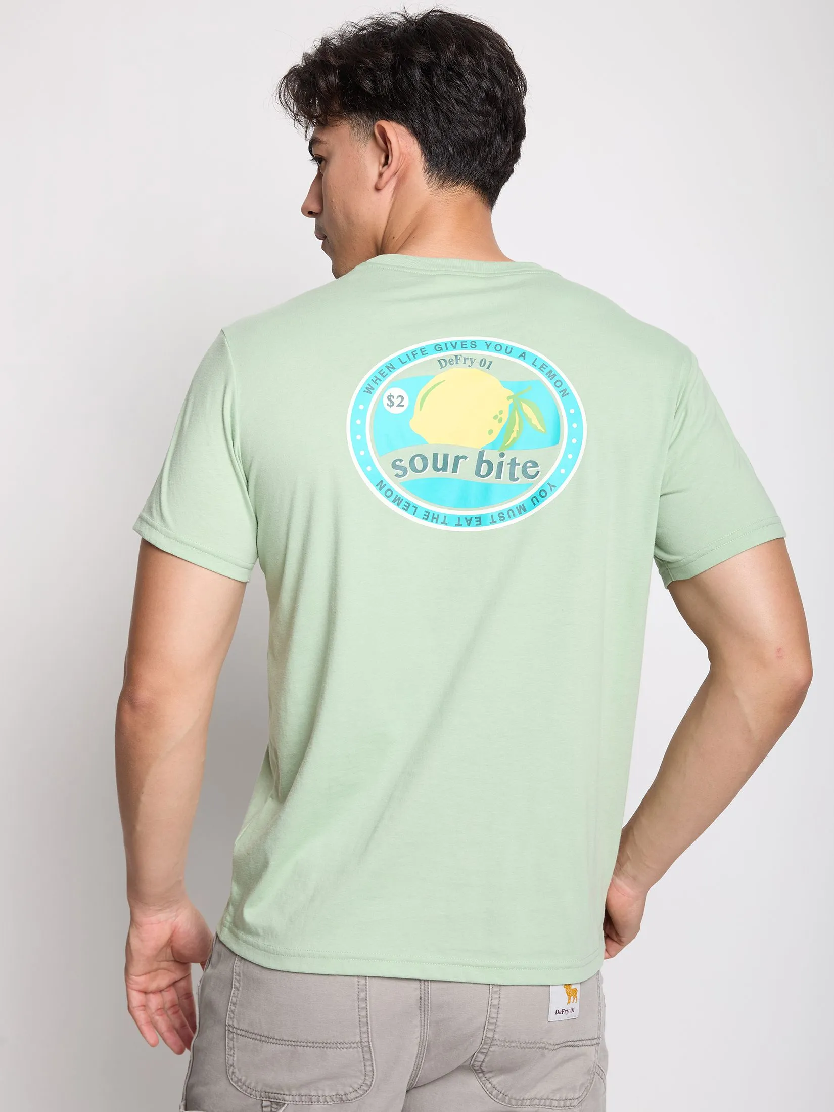 DEFRY 01 Men T-Shirt Short Sleeves 2506UTSM032 Green DEFRY 01 Men T-Shirt Short Sleeves 2506UTSM032 Green
