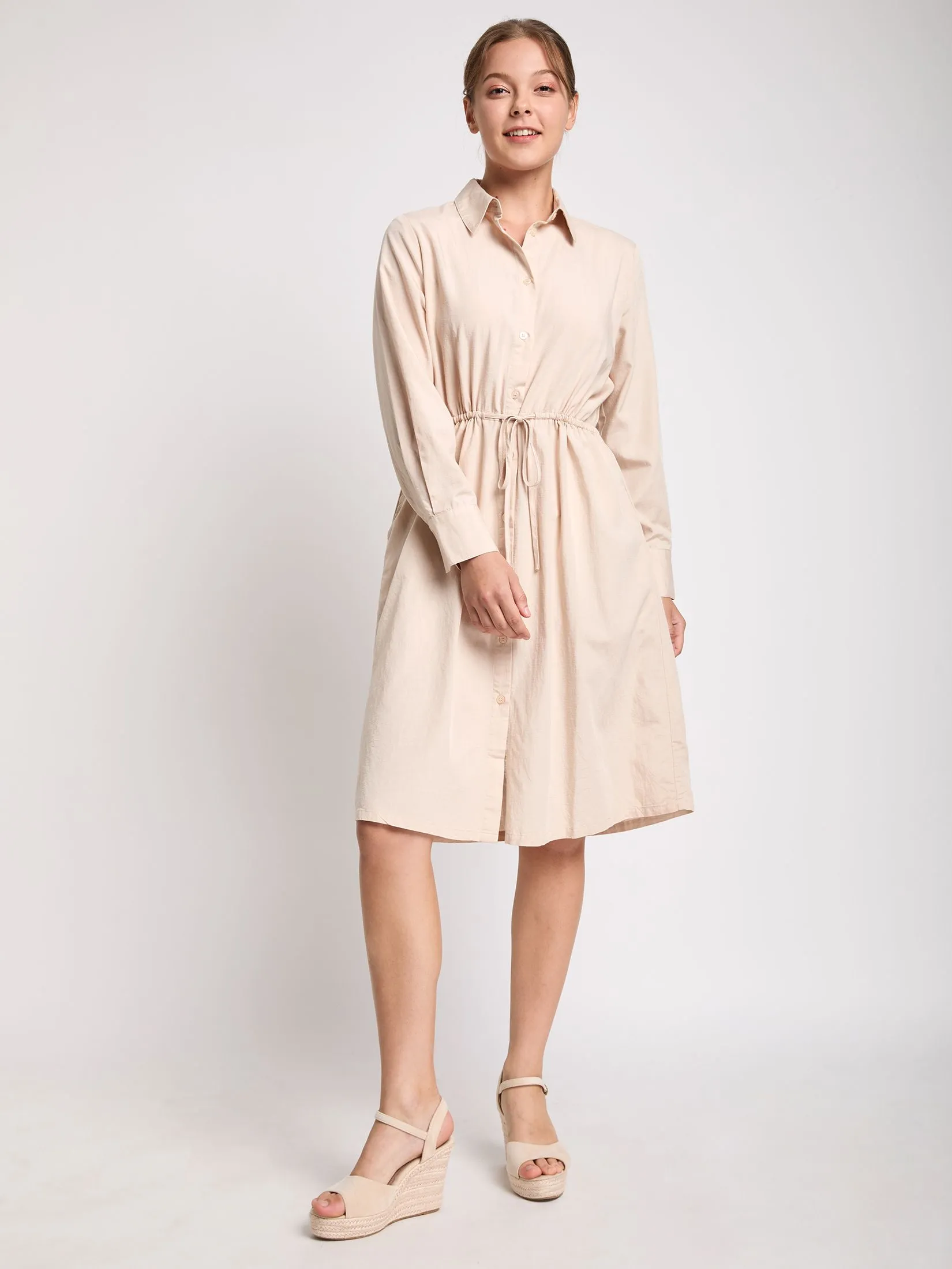 EASY PIECES Women Dress Long Sleeves Collar EASY PIECES Women Dress Long Sleeves Collar