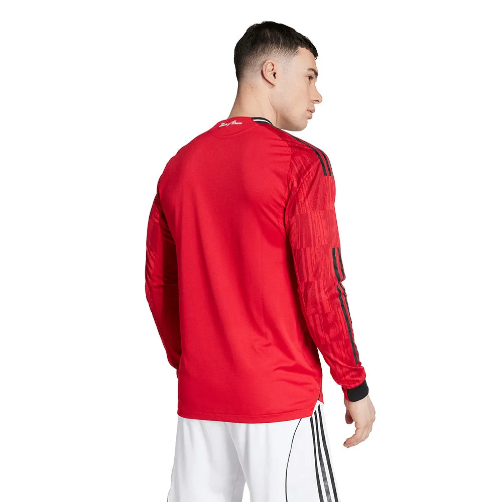 ADIDAS Men Manchester United Home Authentic 2025/26 Long Sleeve Jersey Red - AD001AP512ELTH