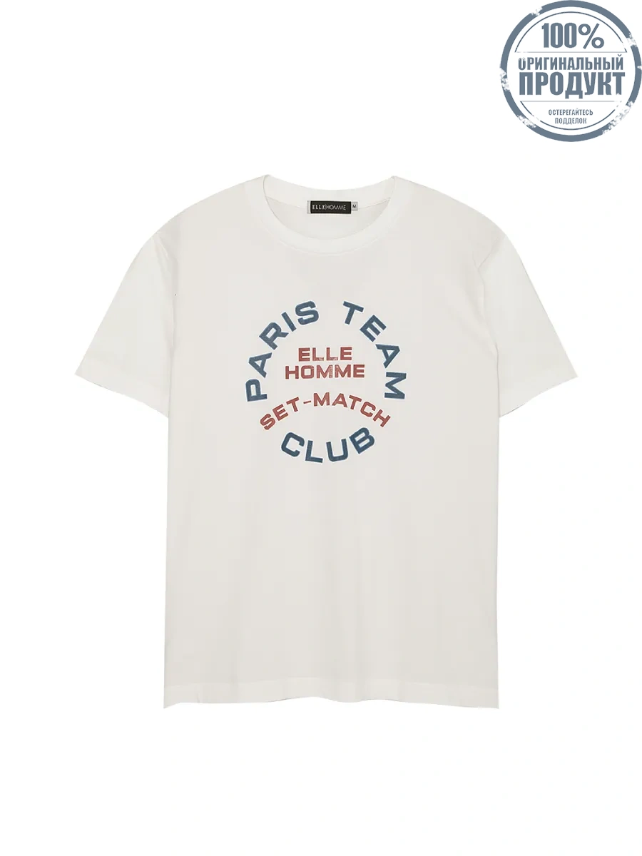 ELLE HOMME Men Round neck T-shirt with ELLE HOMME logo W8K906 - White ELLE HOMME Men Round neck T-shirt with ELLE HOMME logo W8K906 - White