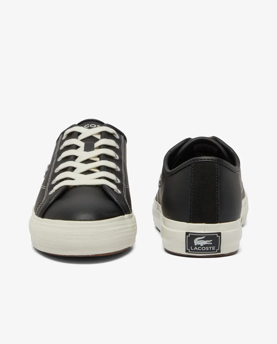 LACOSTE Men’s Backcourt Leather Sneakers Black LACOSTE Men’s Backcourt Leather Sneakers Black