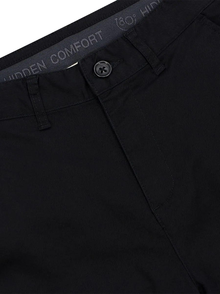 GIORDANO Women's Twill Regular Elastic Waist Woven Pants (180° Waistband) Black GIORDANO Women's Twill Regular Elastic Waist Woven Pants (180° Waistband) Black