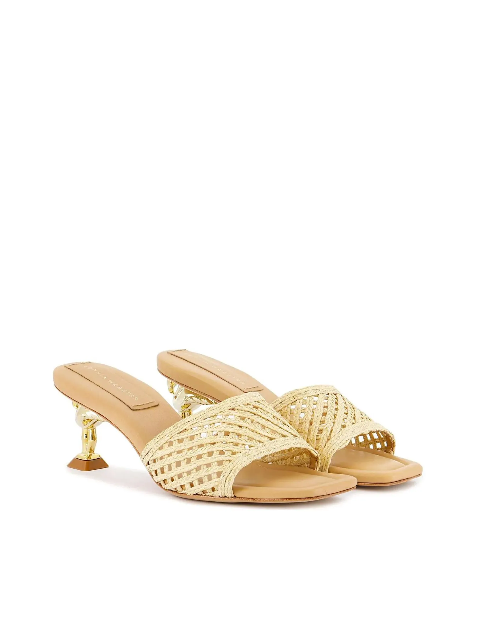SOPHIA WEBSTER Women Mule Low Flo Flamingo Camel SOPHIA WEBSTER Women Mule Low Flo Flamingo Camel