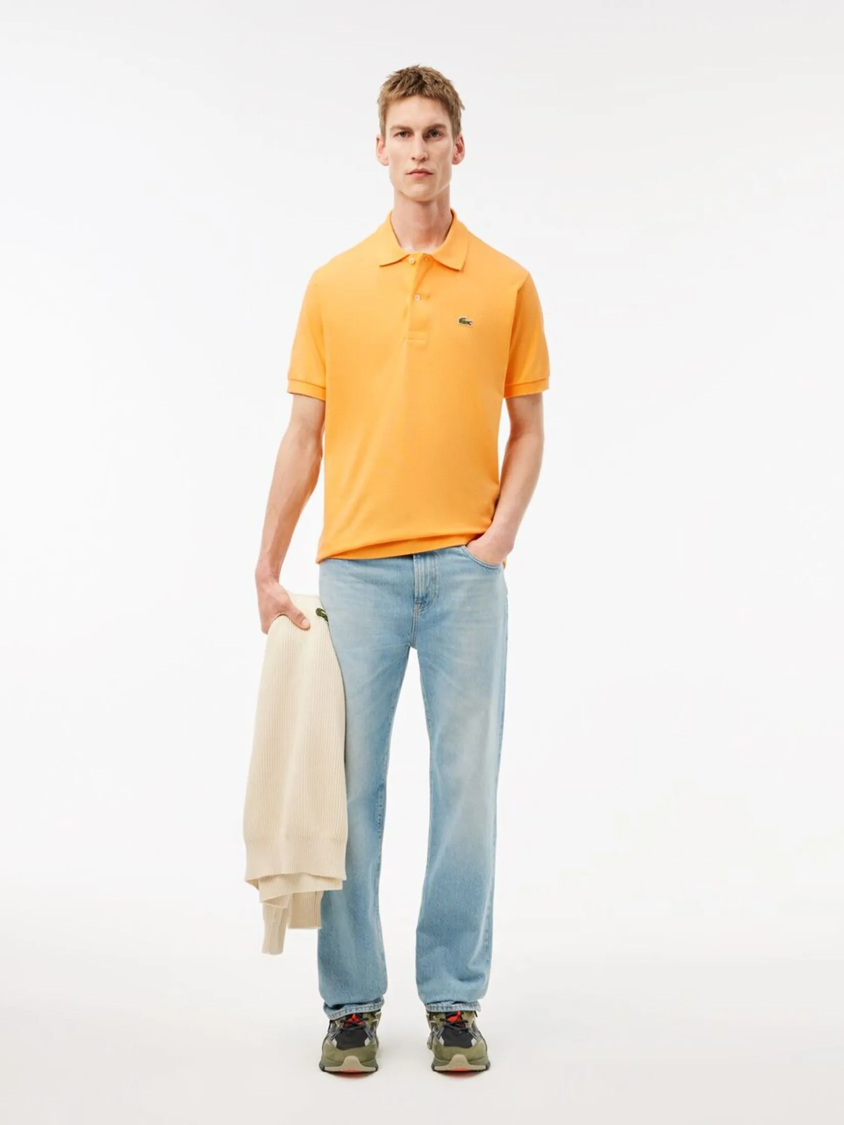 LACOSTE Classic Fit L.12.12 Original Piqu  Polo Shirt Orange LACOSTE Classic Fit L.12.12 Original Piqu  Polo Shirt Orange