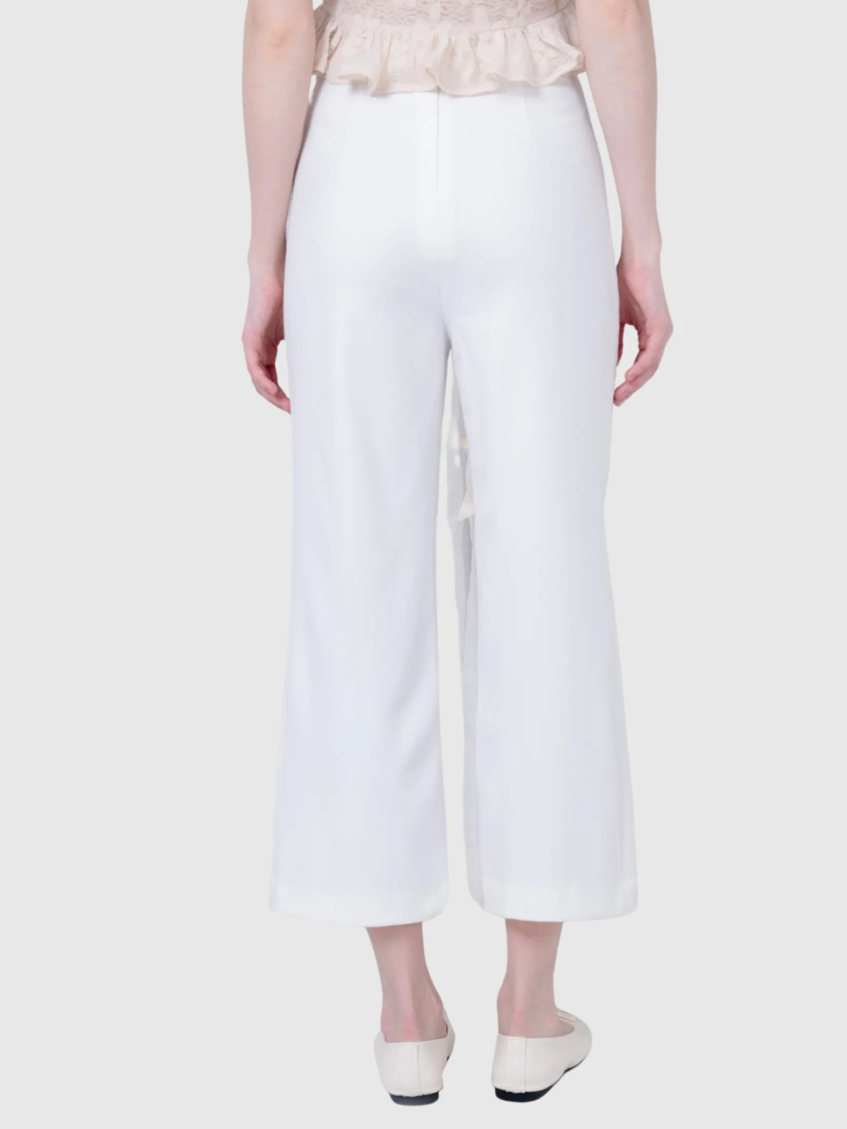 AMILA Women Pants Trousers Suiting Spendex Off White AMILA Women Pants Trousers Suiting Spendex Off White