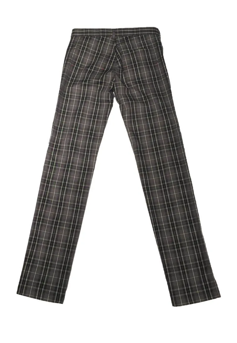 BROWNE & CO. Olive Check Long Pants BROWNE & CO. Olive Check Long Pants