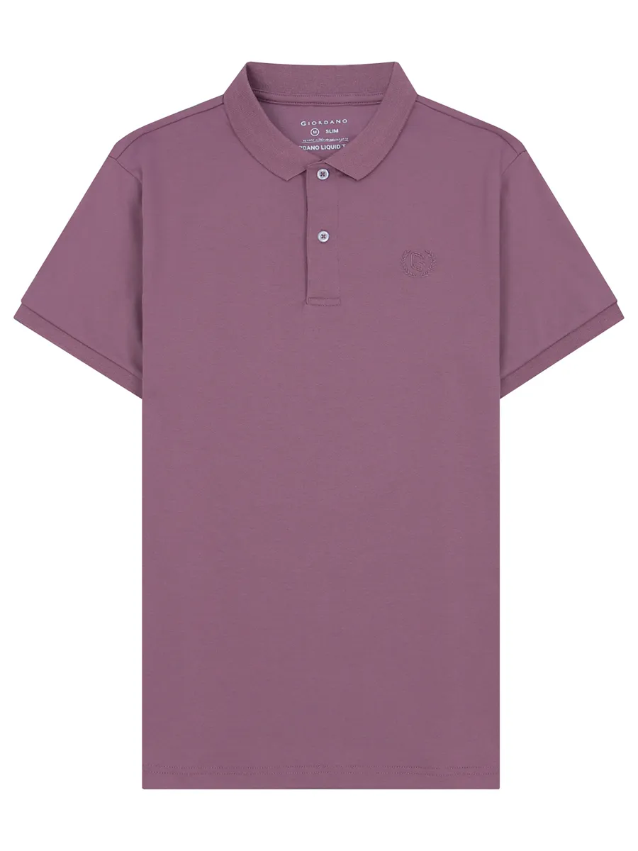 GIORDANO Men's Liquid Touch Polo Plum Purple Wistful Mauve Purple GIORDANO Men's Liquid Touch Polo Plum Purple Wistful Mauve Purple