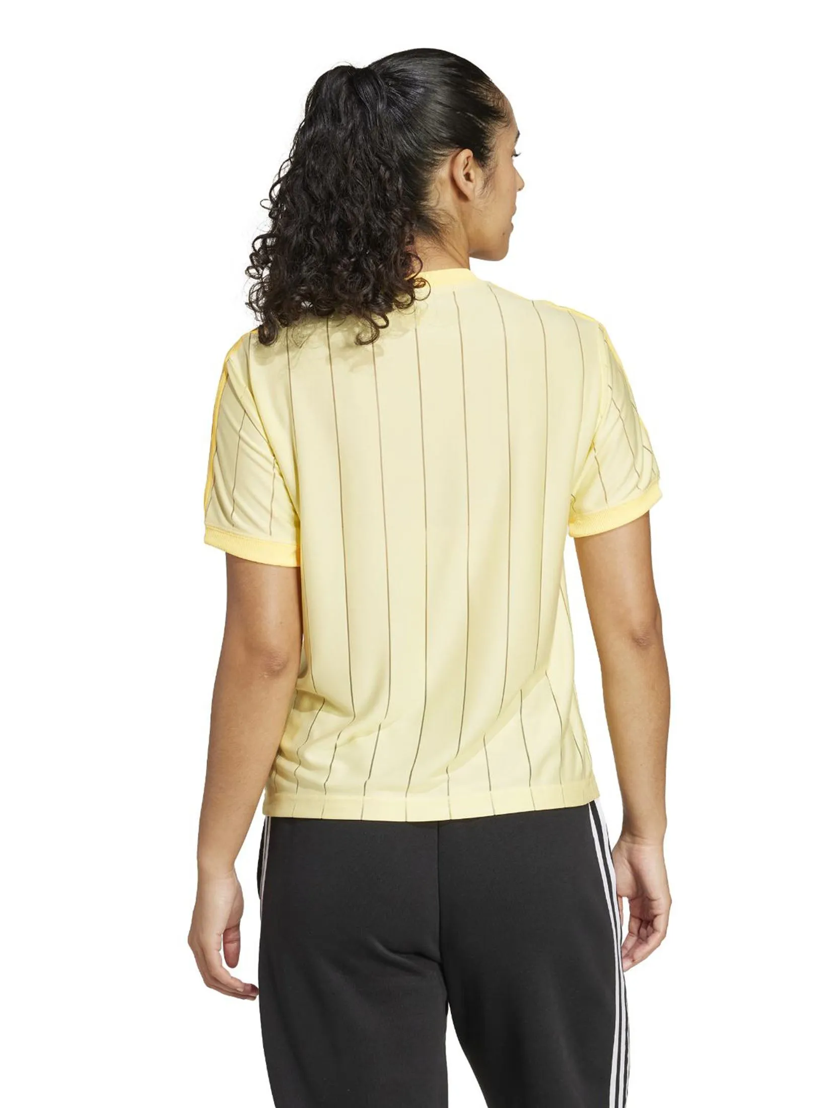 ADIDAS Women T-Shirt 3-Stripes Almost Yellow ADIDAS Women T-Shirt 3-Stripes Almost Yellow