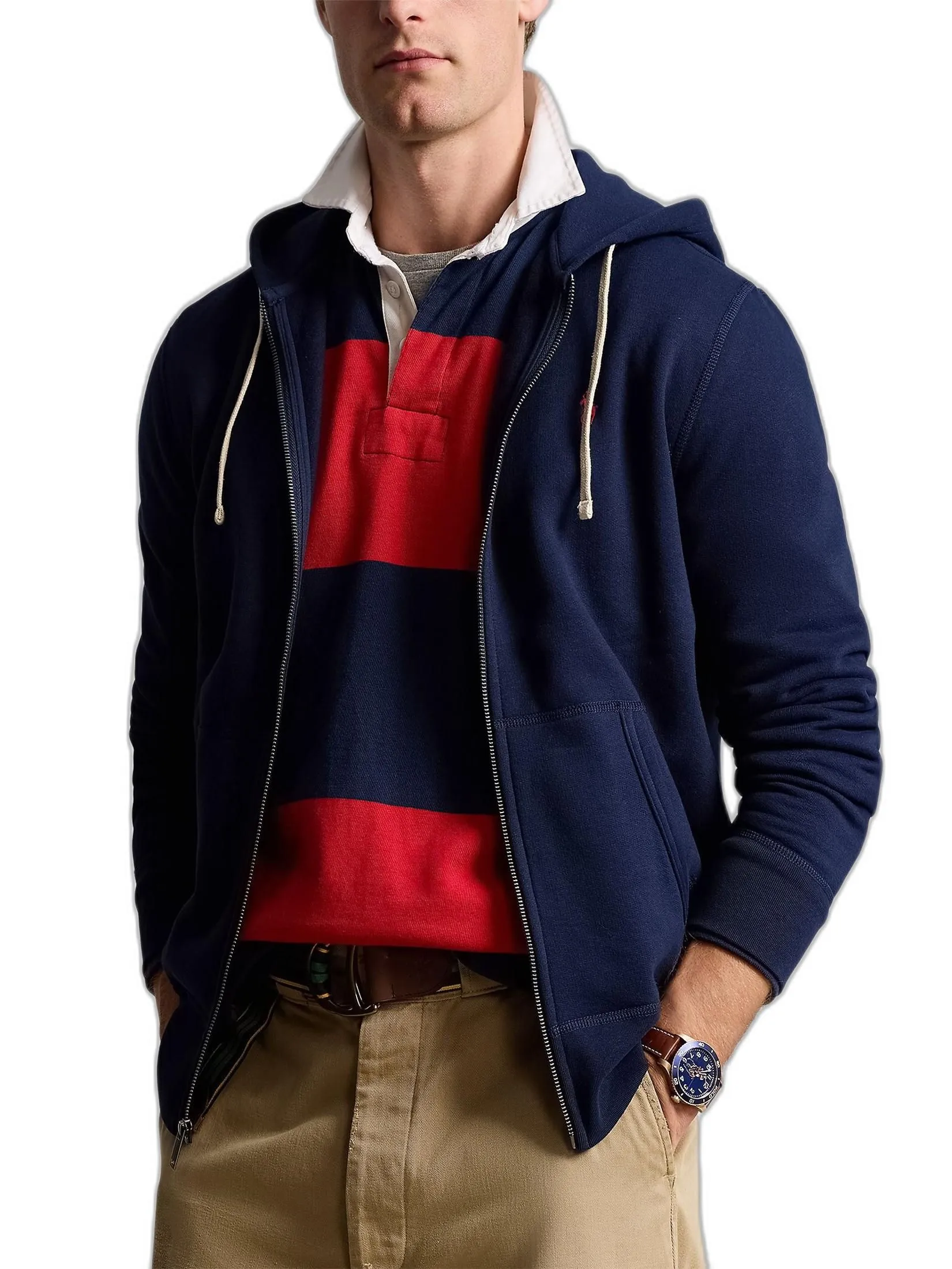 POLO RALPH LAUREN Men Jacket-The RL Fleece Hoodie MNPOKNI16821766-Navy-410 POLO RALPH LAUREN Men Jacket-The RL Fleece Hoodie MNPOKNI16821766-Navy-410