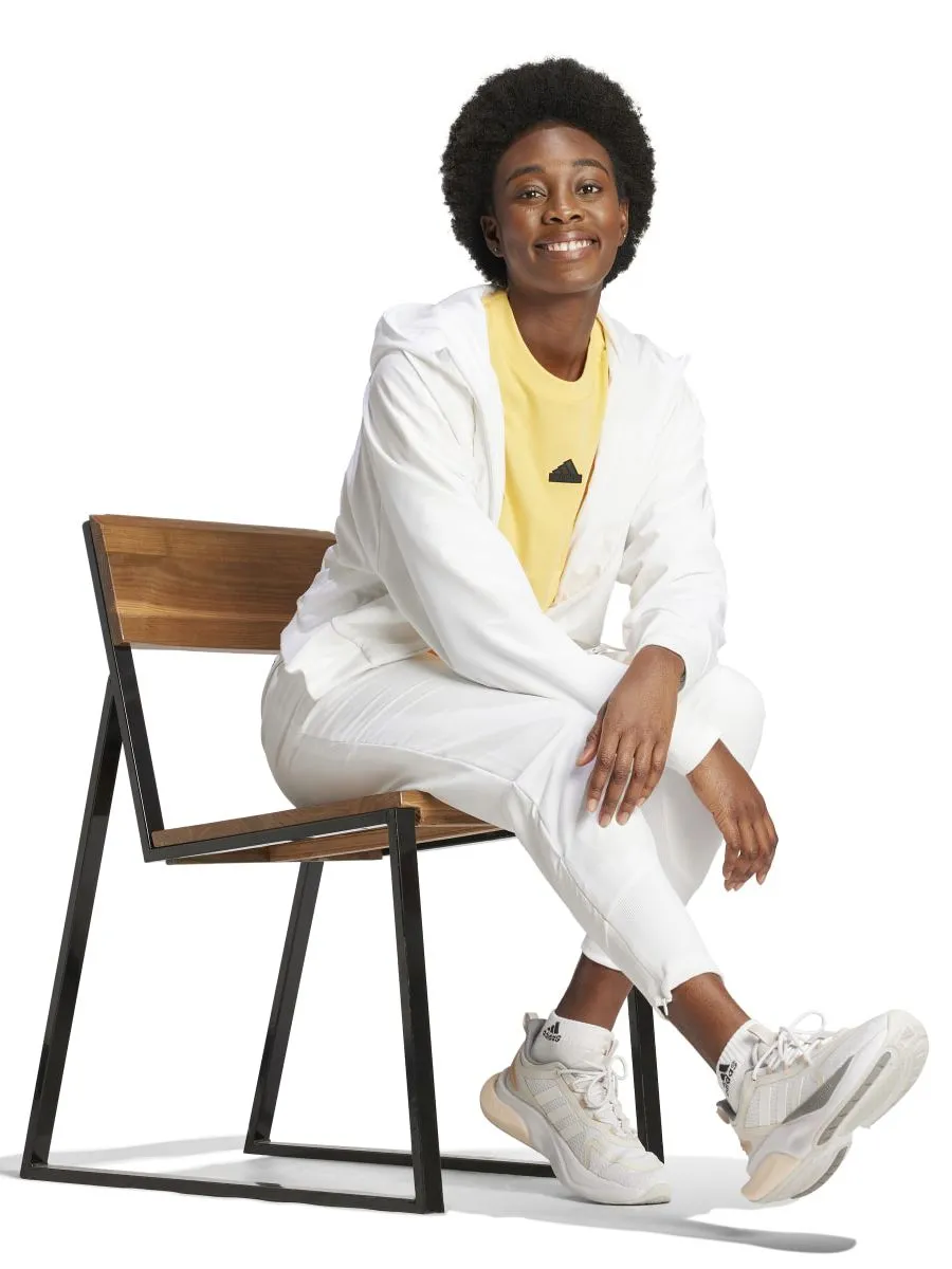 ADIDAS Women Straight Pants Z.N.E. Woven White ADIDAS Women Straight Pants Z.N.E. Woven White