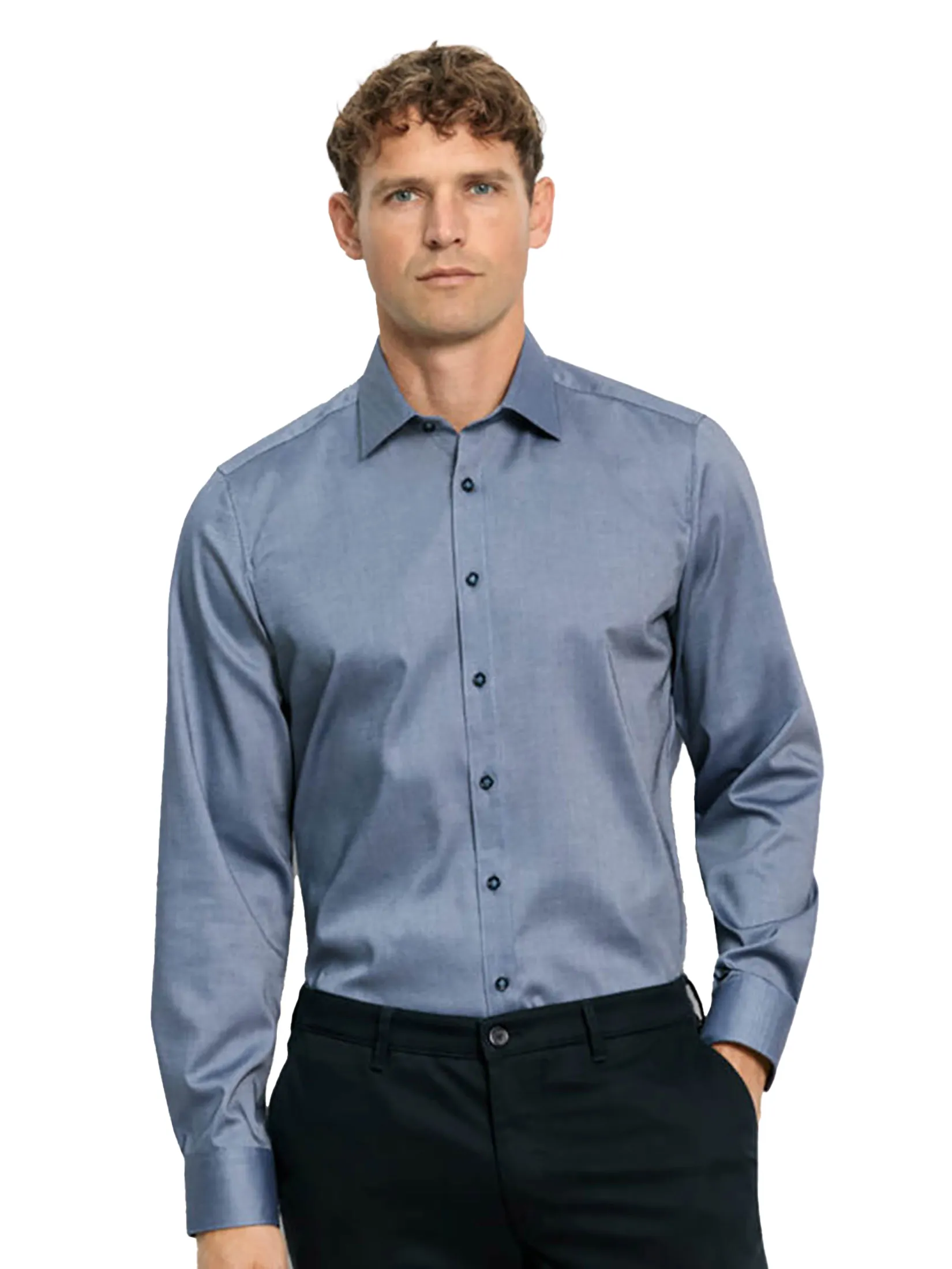 OLYMP MEN SHIRT LONG SLEEVES BUSINESS SHIRT BODY FIT MARINE OLYMP MEN SHIRT LONG SLEEVES BUSINESS SHIRT BODY FIT MARINE