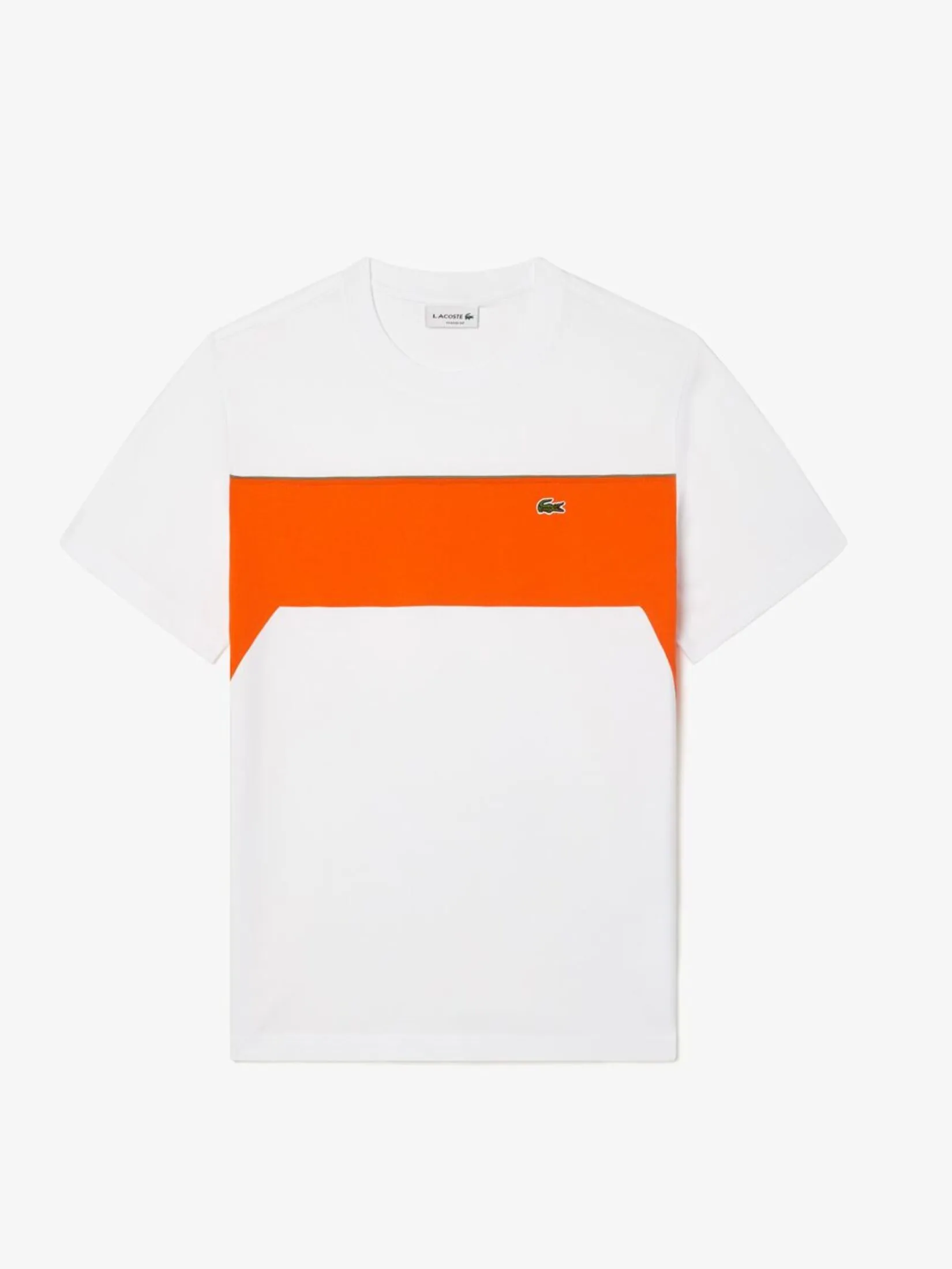 LACOSTE Cotton Colour-Block T-shirt White LACOSTE Cotton Colour-Block T-shirt White