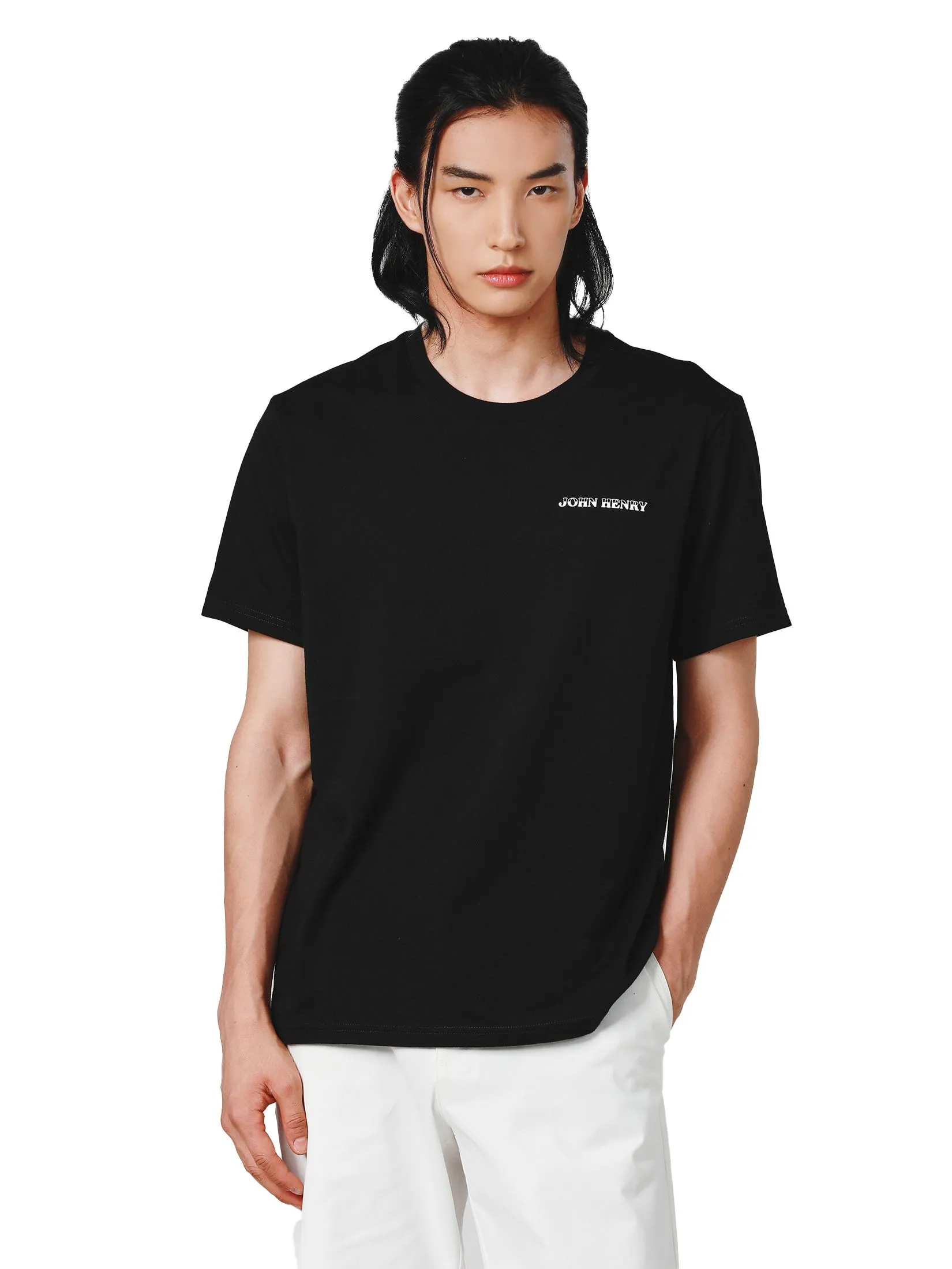 JOHN HENRY Men's T-Shirts (Slim Fit) DENIM Black JOHN HENRY Men's T-Shirts (Slim Fit) DENIM Black