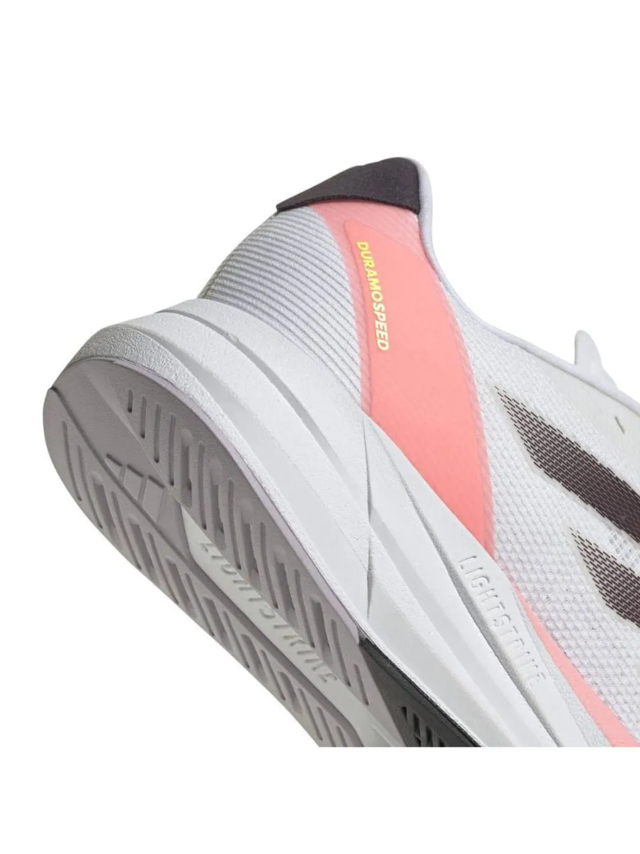 ADIDAS Men Running Shoes Duramo Speed Cloud White / Aurora Met. / Solar Red ADIDAS Men Running Shoes Duramo Speed Cloud White / Aurora Met. / Solar Red