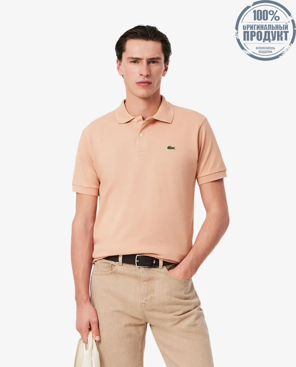 LACOSTE Classic Fit L.12.12 Original Piqu  Polo Shirt Beige LACOSTE Classic Fit L.12.12 Original Piqu  Polo Shirt Beige