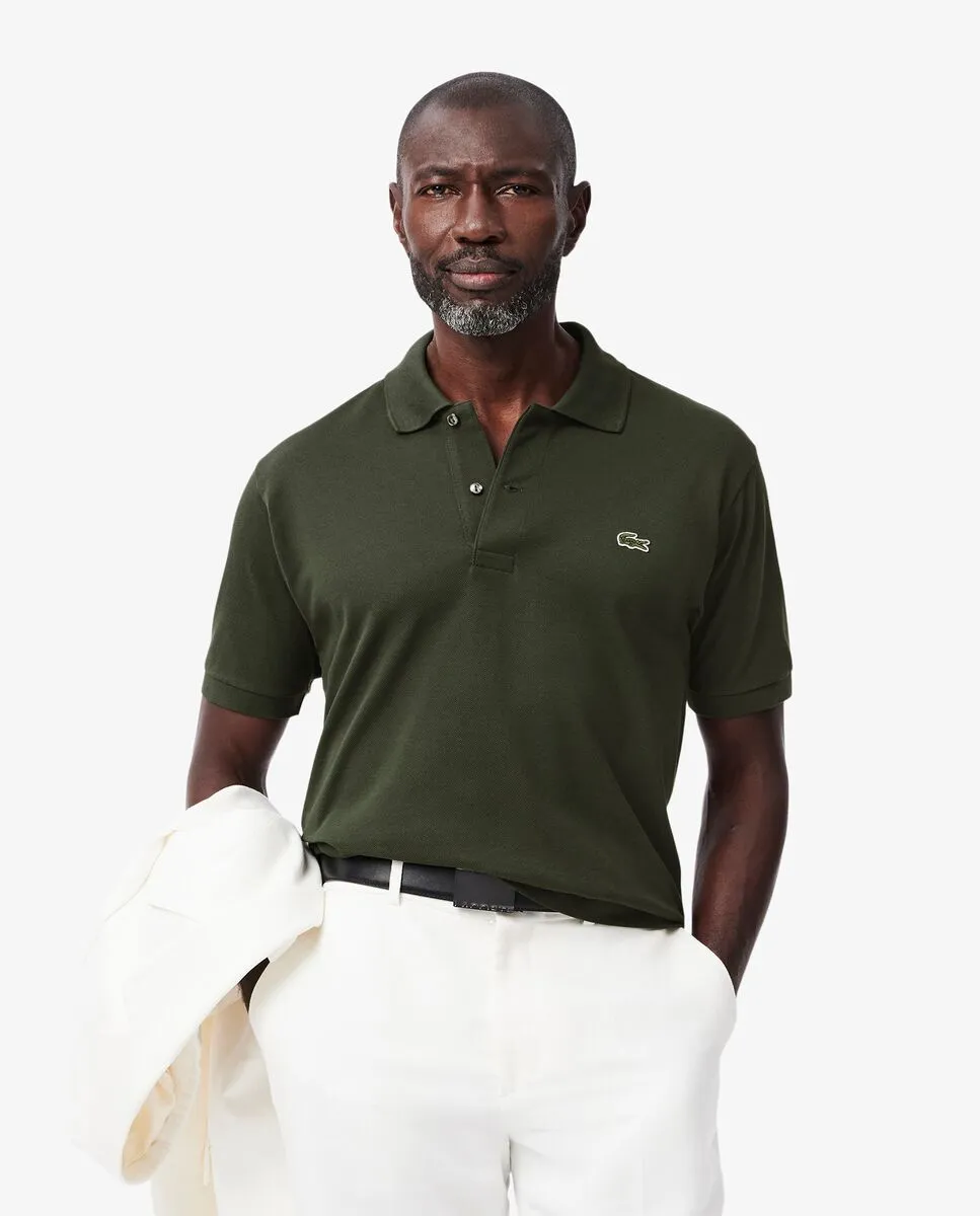 LACOSTE Classic Fit L.12.12 Original Piqu  Polo Shirt Grey LACOSTE Classic Fit L.12.12 Original Piqu  Polo Shirt Grey