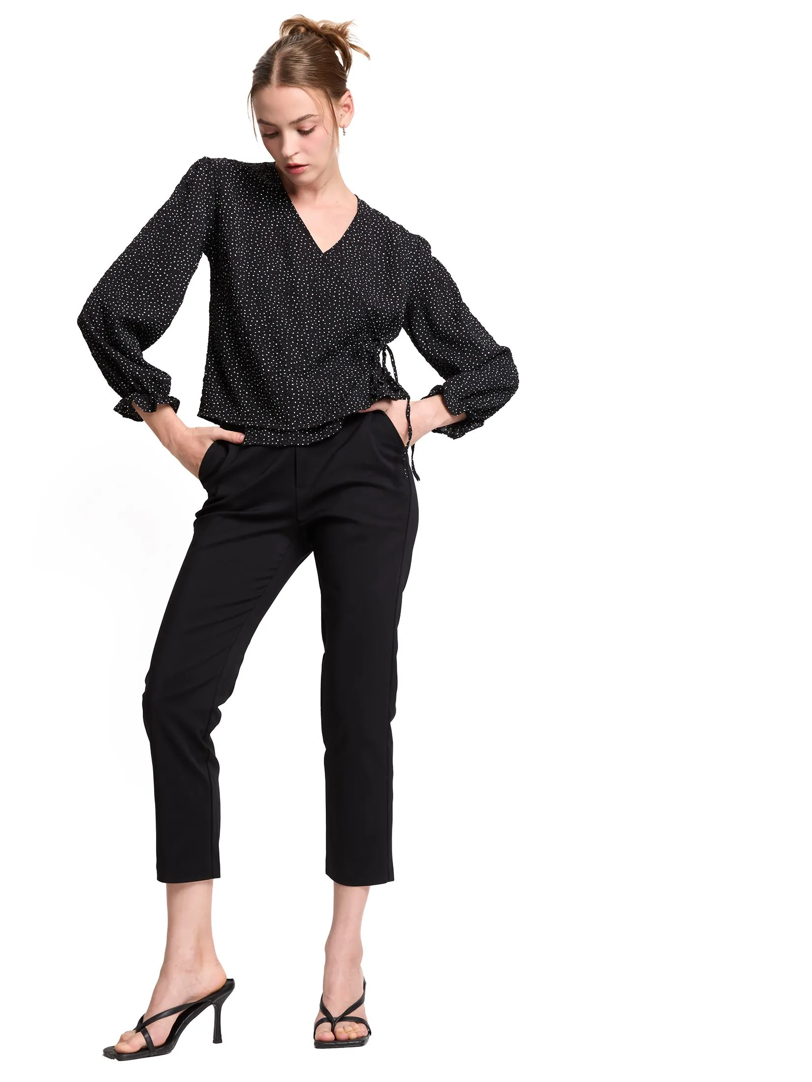 FOF Women Pants Slim Fit Black FOF Women Pants Slim Fit Black