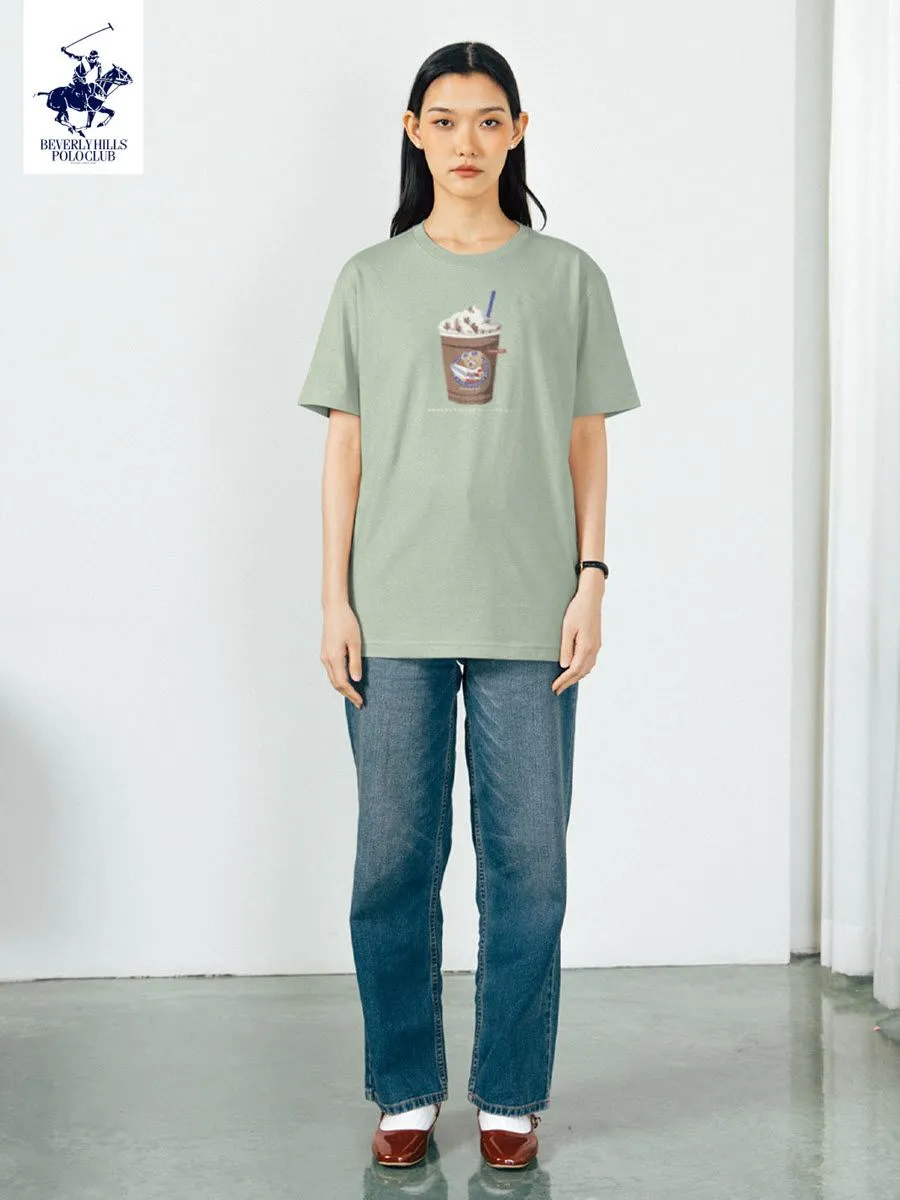 BEVERLY HILLS POLO CLUB Green Unisex T-Shirt REGULAR-FIT Model BNSR362
