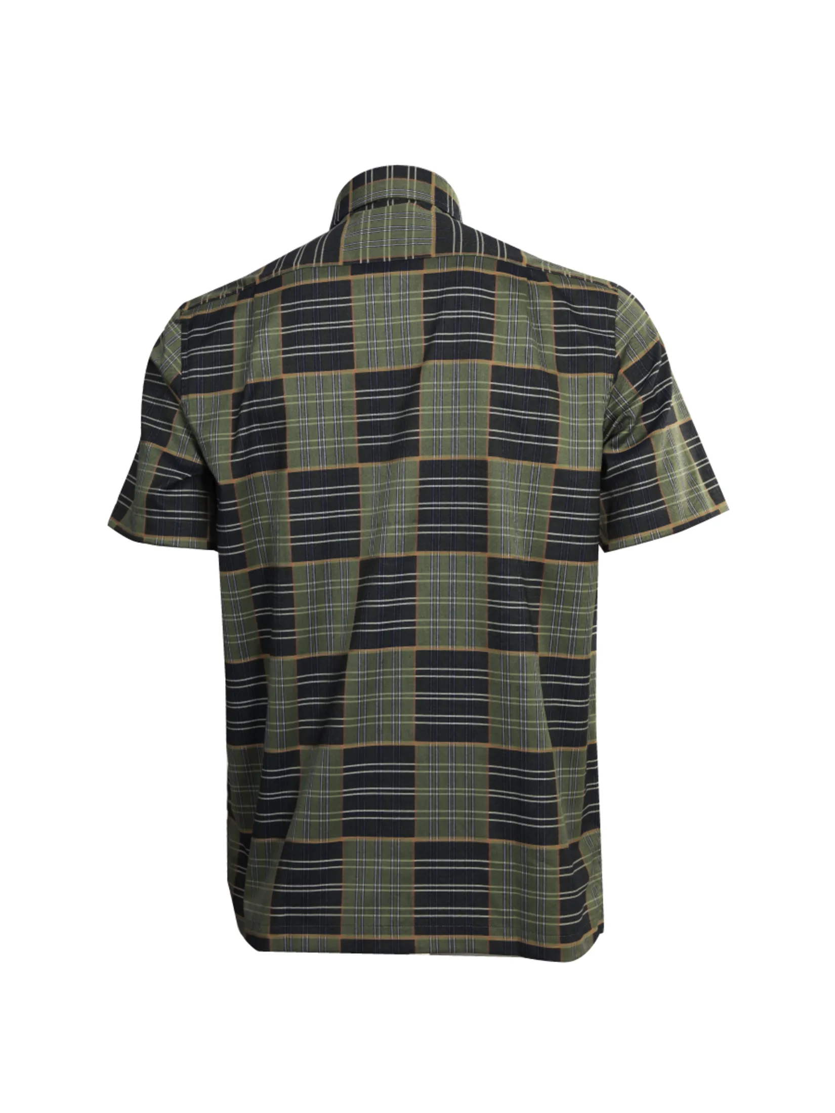 DAKS Men Short Sleeve Shirt Regular Fit Green DAKS Men Short Sleeve Shirt Regular Fit Green