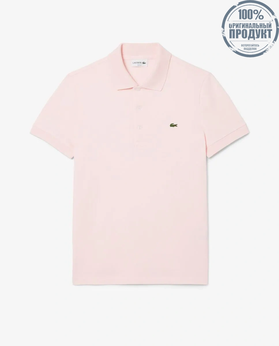 LACOSTE Slim Fit Stretch Mini Piqu  Polo Shirt Pink LACOSTE Slim Fit Stretch Mini Piqu  Polo Shirt Pink