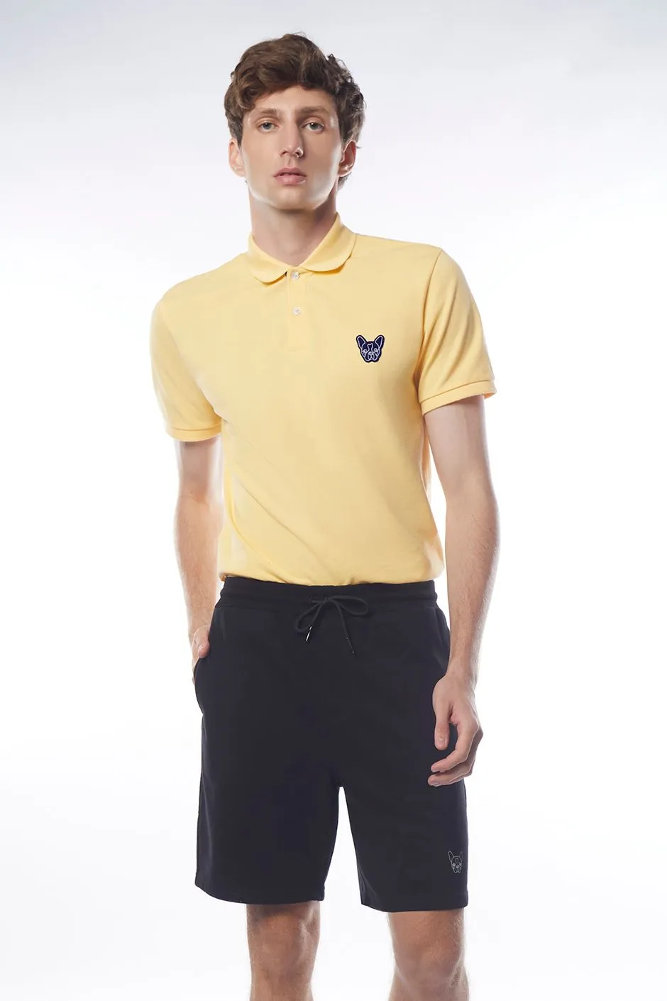 ESP Frenchie Polo Shirt Men Mid Yellow ESP Frenchie Polo Shirt Men Mid Yellow