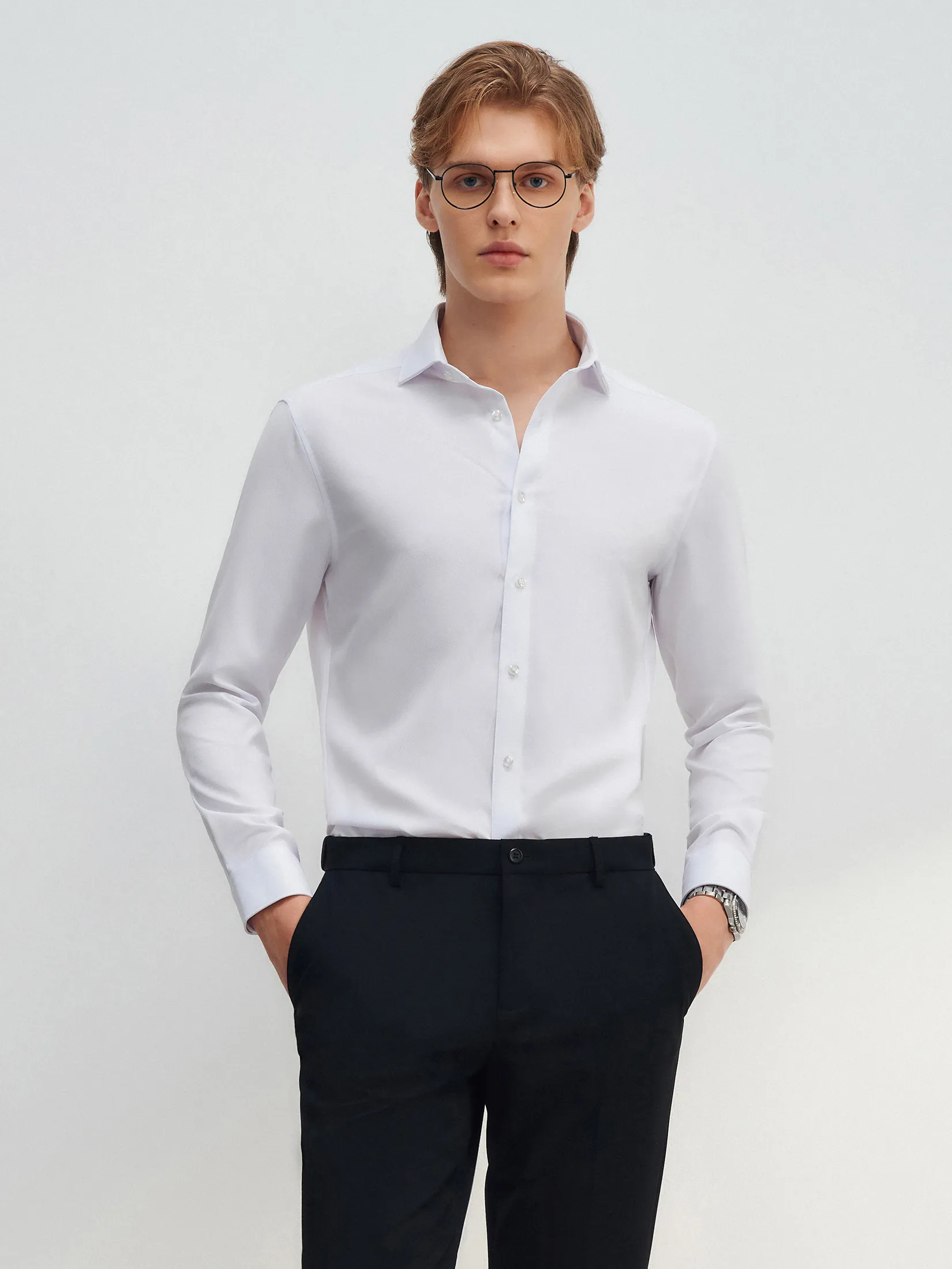 G2000 Men Clothing Non -Iron Quick Dry Twill Shirt  Smart Fit - White G2000 Men Clothing Non -Iron Quick Dry Twill Shirt  Smart Fit - White