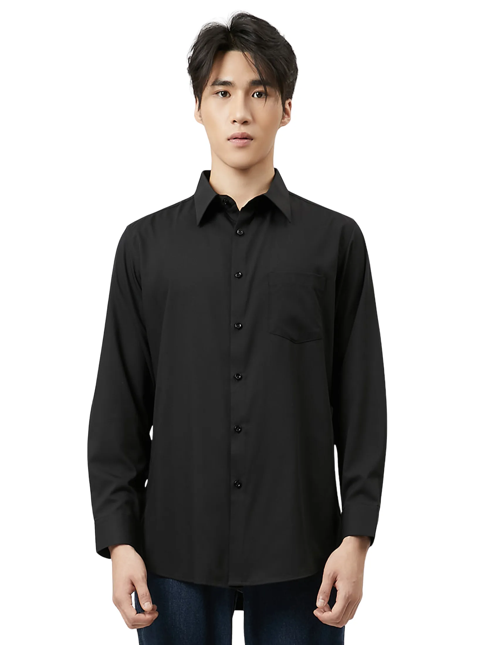 DAPPER DAPPER EASY CARE Regular Fit Shirt Black DAPPER DAPPER EASY CARE Regular Fit Shirt Black