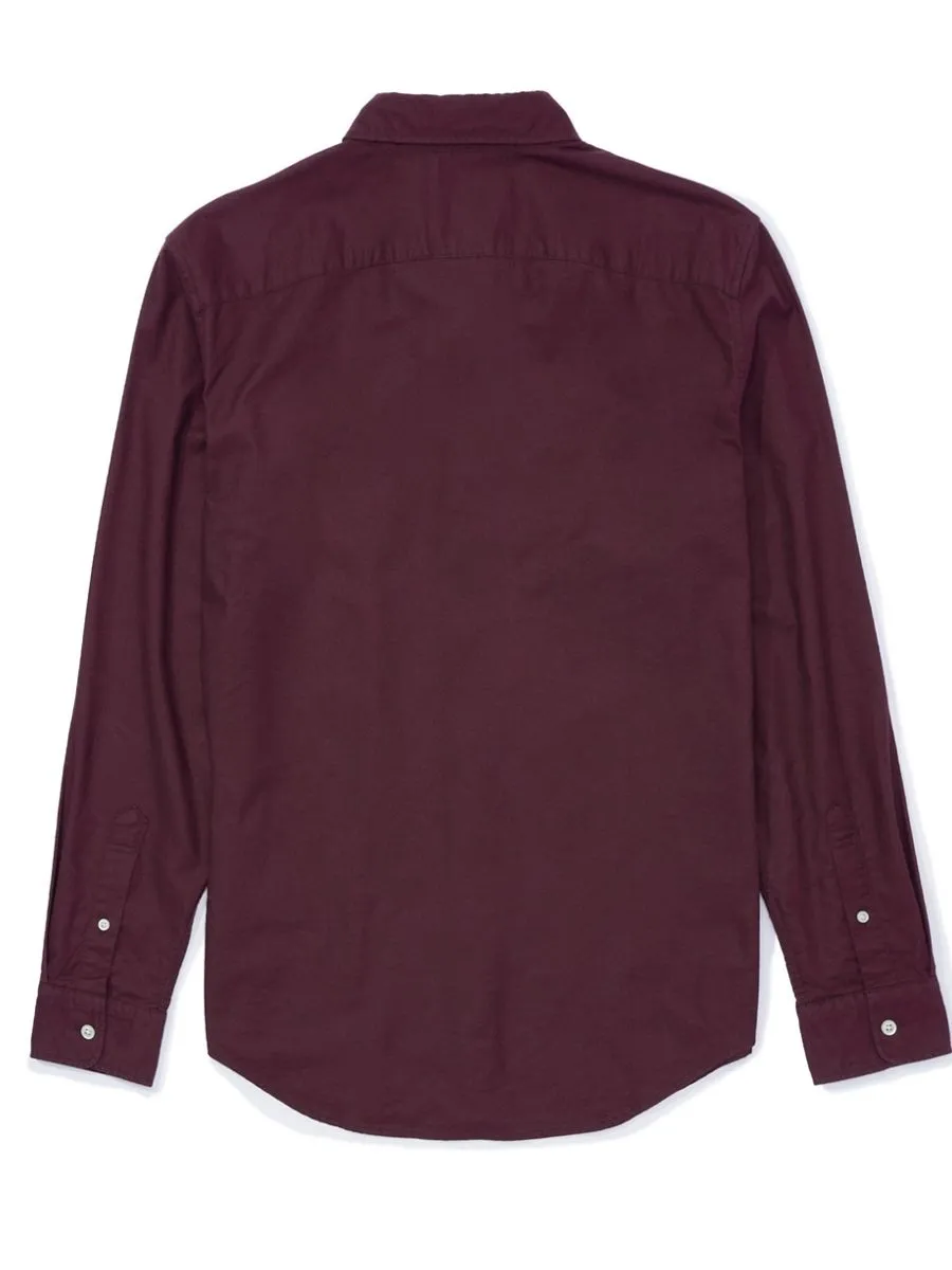 American Eagle MEN 2232 INT SF BTD STRETCH PIECE DYE OXFORD  BURGUNDY American Eagle MEN 2232 INT SF BTD STRETCH PIECE DYE OXFORD  BURGUNDY
