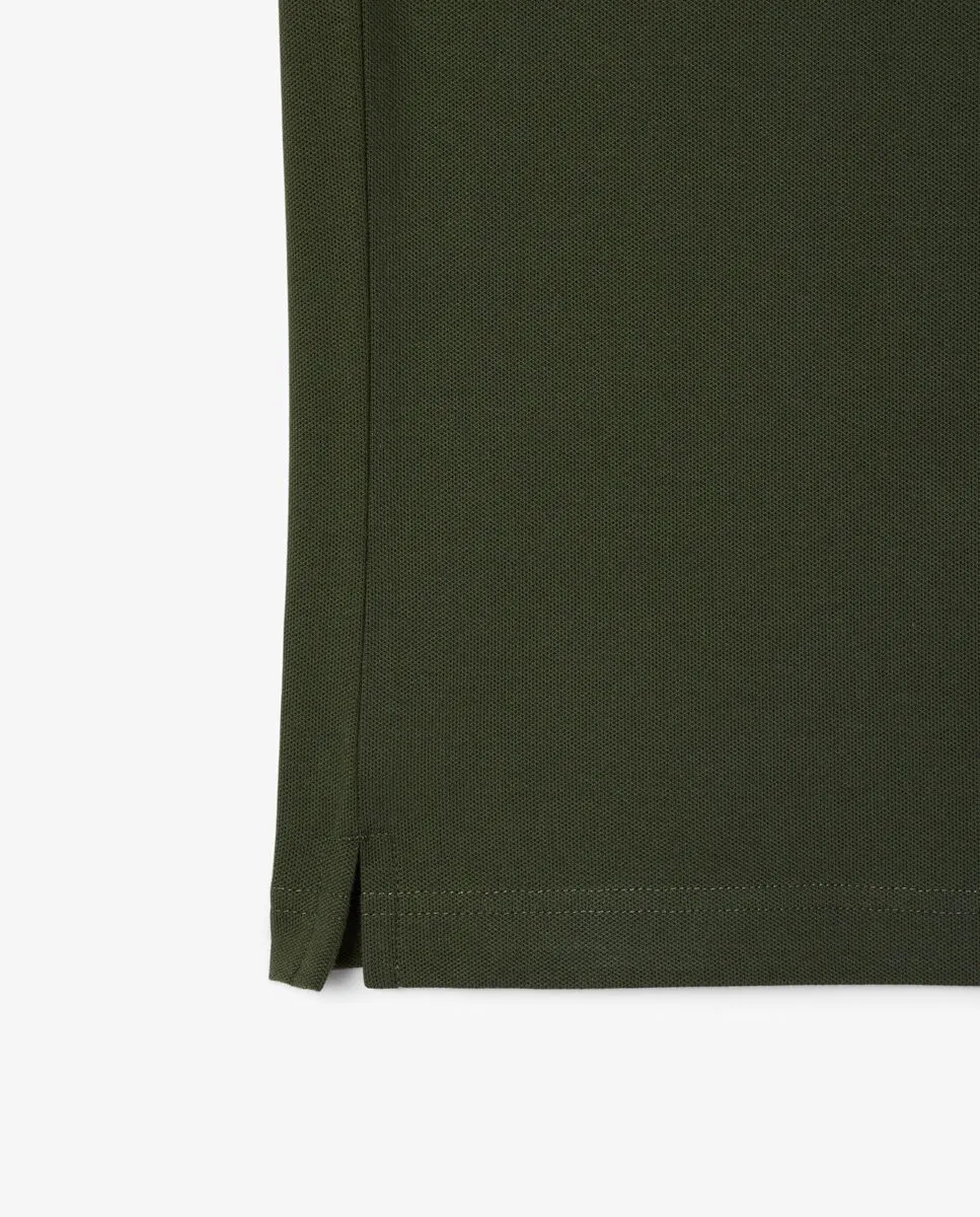LACOSTE Slim Fit Stretch Mini Piqu  Polo Shirt Grey LACOSTE Slim Fit Stretch Mini Piqu  Polo Shirt Grey