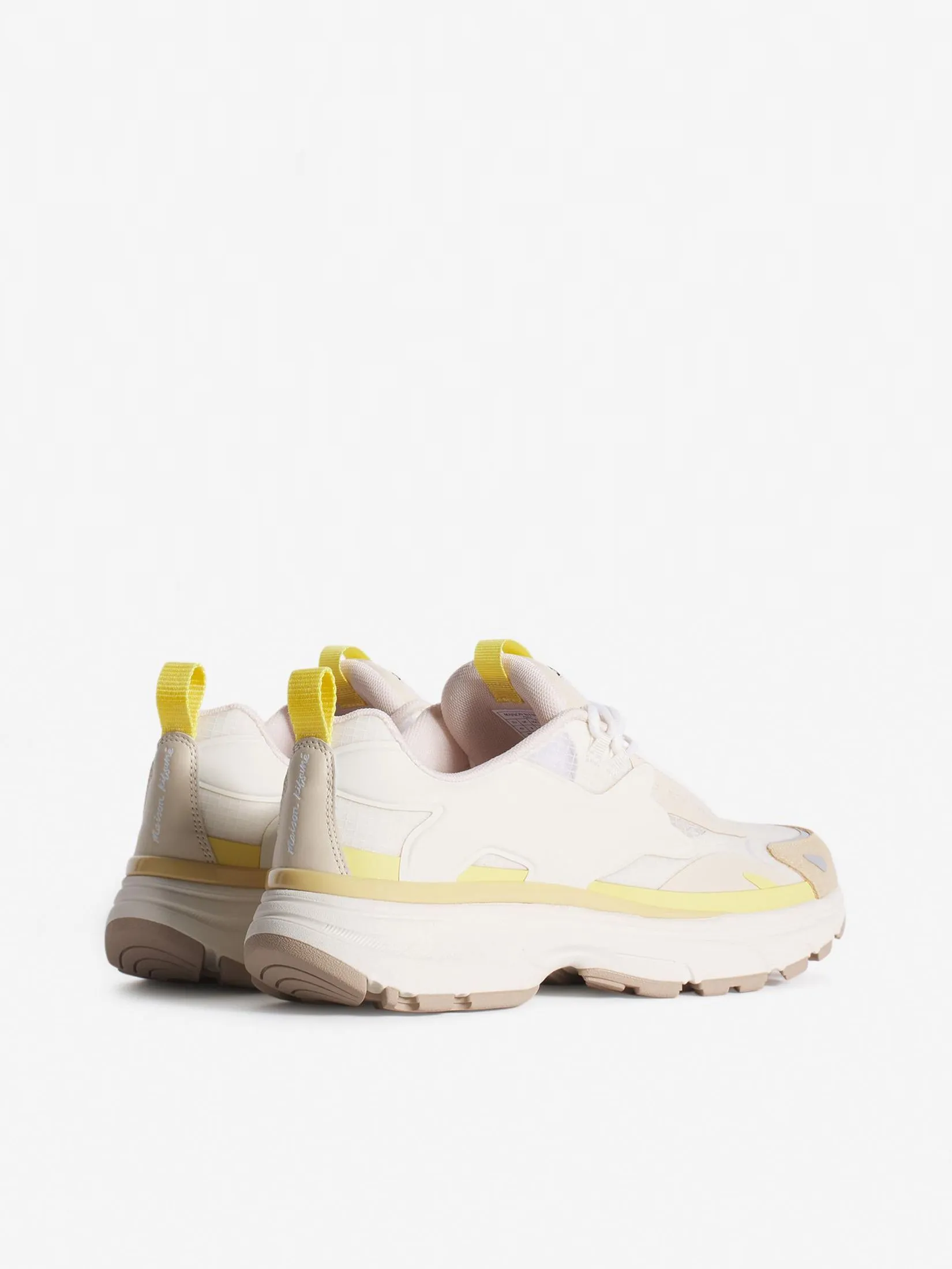 MAISON KITSUNE Men Sneakers Sora Runners Sun Kiss/Tournesol/Latte MAISON KITSUNE Men Sneakers Sora Runners Sun Kiss/Tournesol/Latte