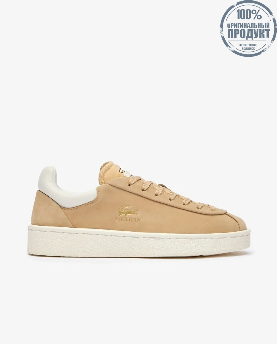 LACOSTE Women’s Baseshot Premium Leather Trainers BEIGE LACOSTE Women’s Baseshot Premium Leather Trainers BEIGE