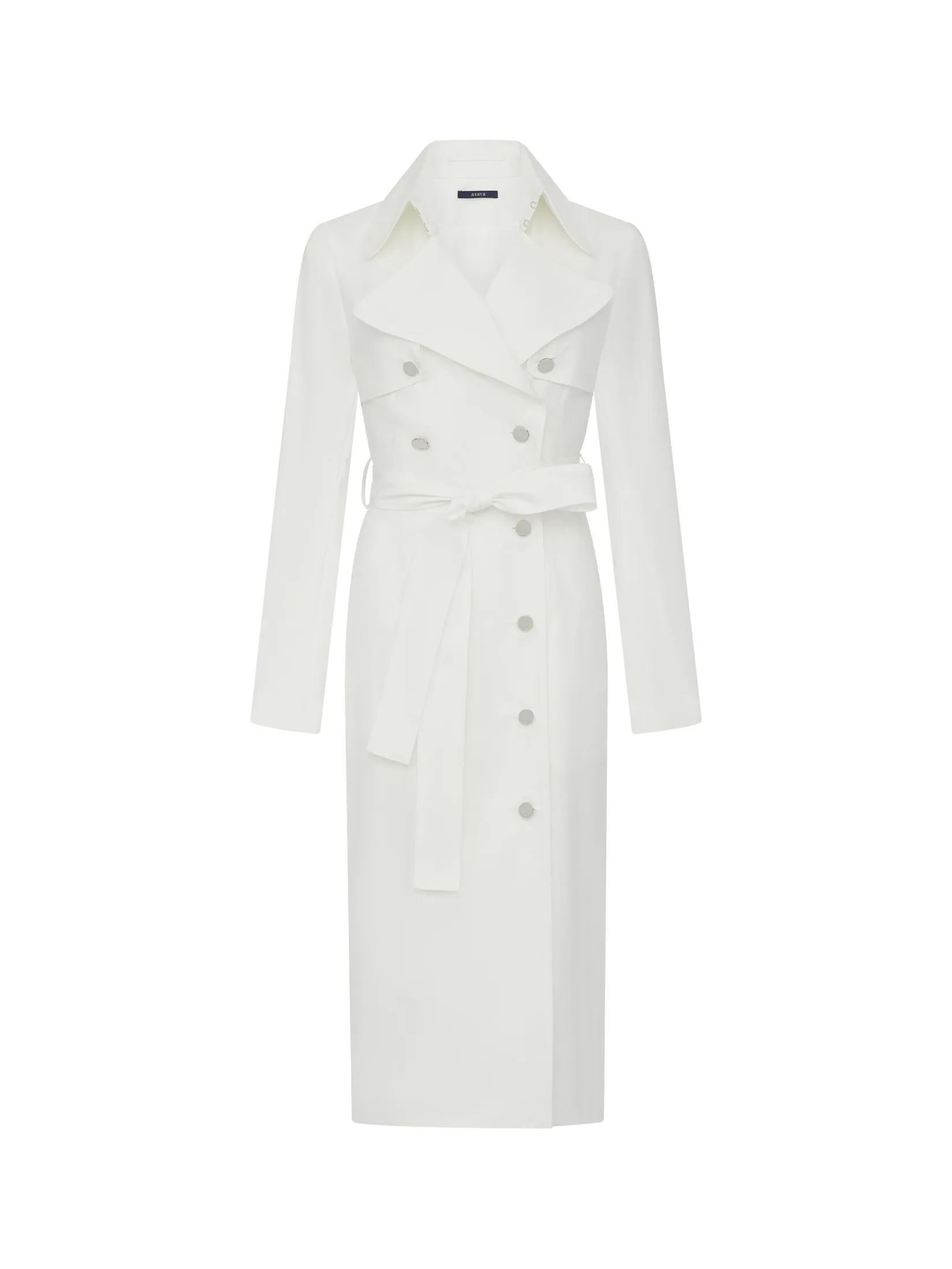 ASAVA (AW24 )Milana Trench Women Dress White ASAVA (AW24 )Milana Trench Women Dress White