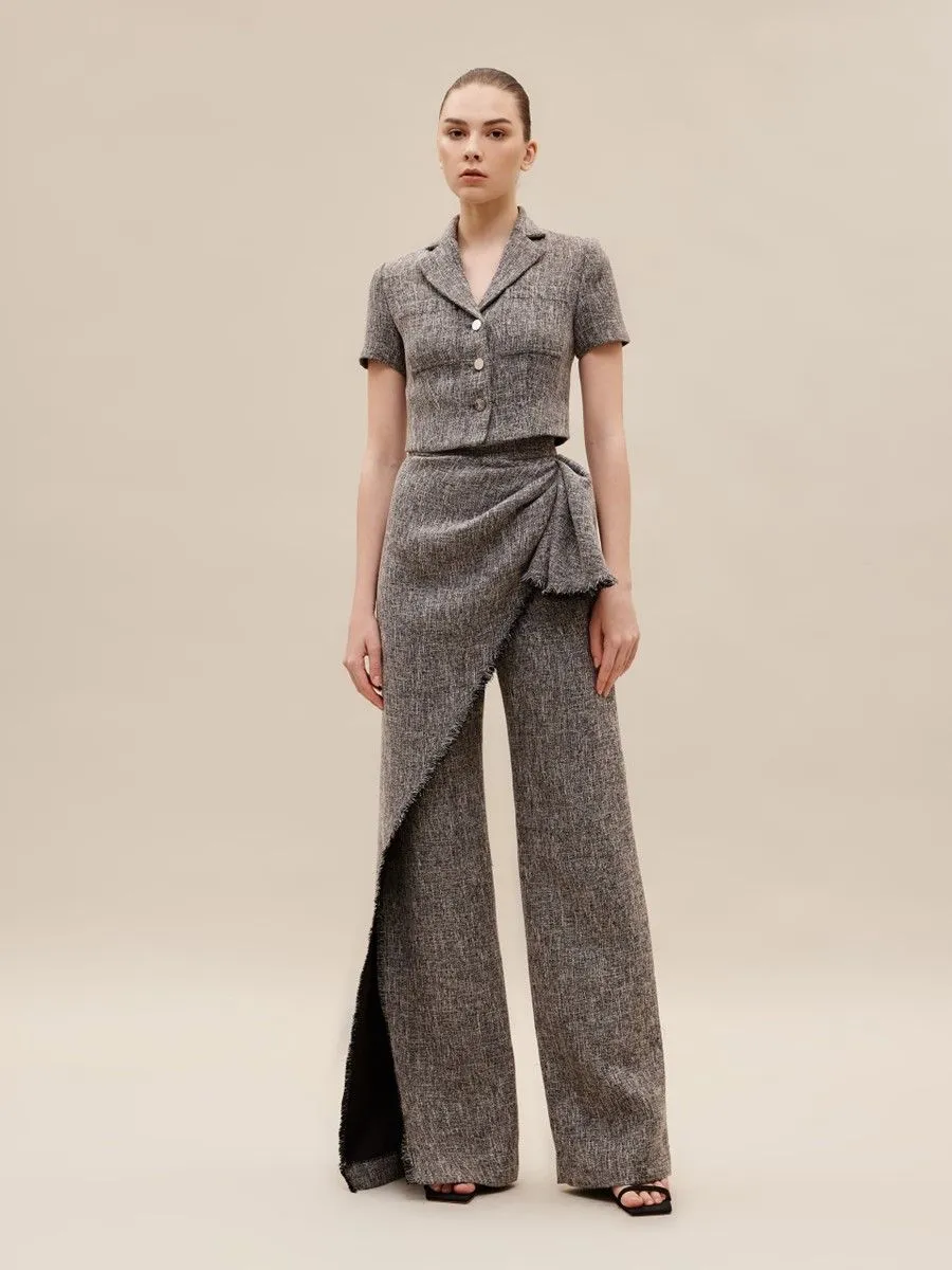 ASAVA ( SS24 )Everly Ruffle High-waisted Women Pants Black ASAVA ( SS24 )Everly Ruffle High-waisted Women Pants Black