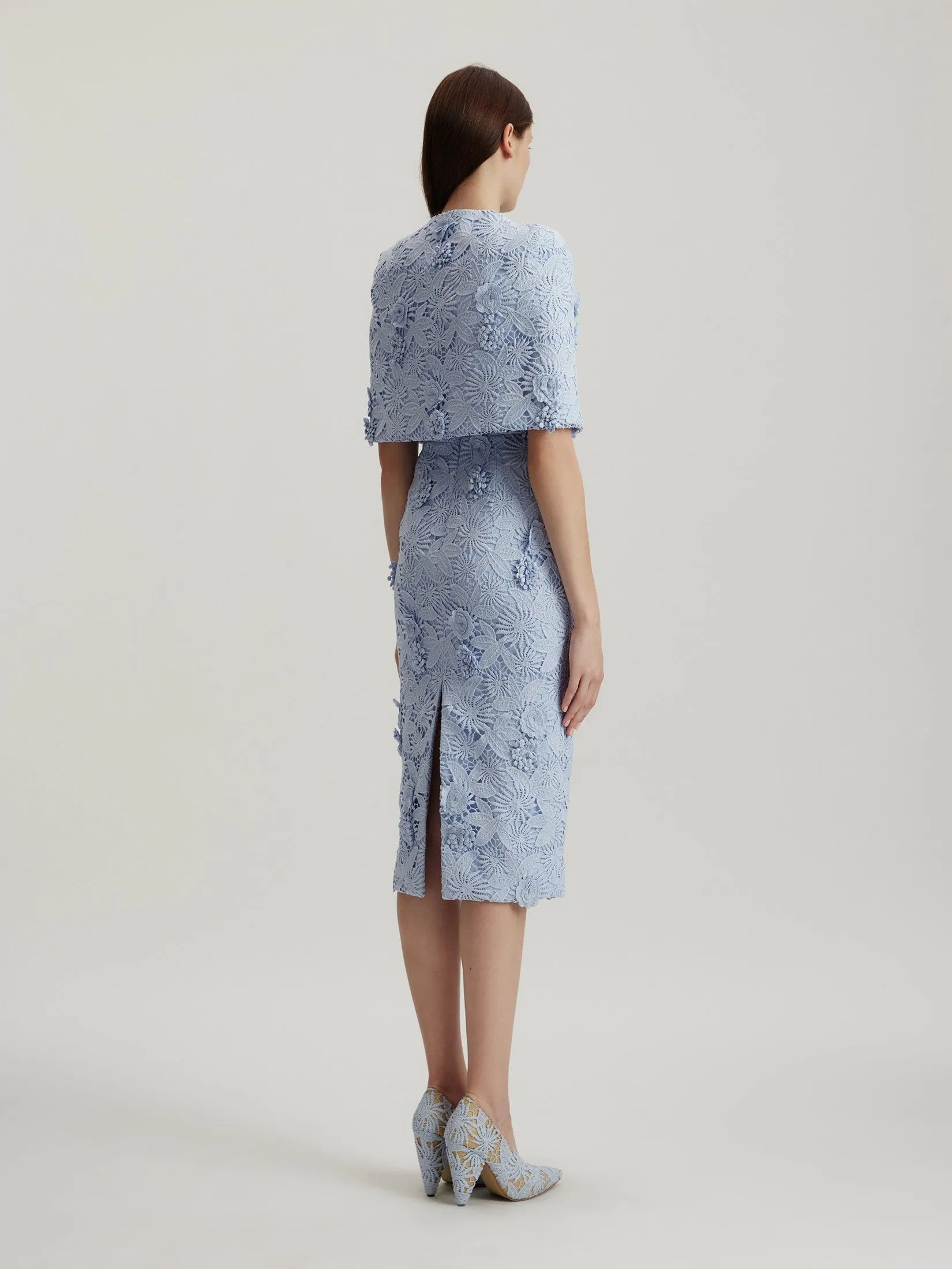 ASAVA ( AW24 ) Soraya Floral-lace Column Women Dress Blue ASAVA ( AW24 ) Soraya Floral-lace Column Women Dress Blue