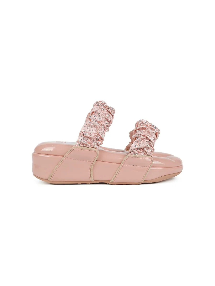 SHU WOMEN  SOFASHOES 2.5" DIAMOND MUFFIN - GLOSSY FLAMING SHU WOMEN  SOFASHOES 2.5" DIAMOND MUFFIN - GLOSSY FLAMING