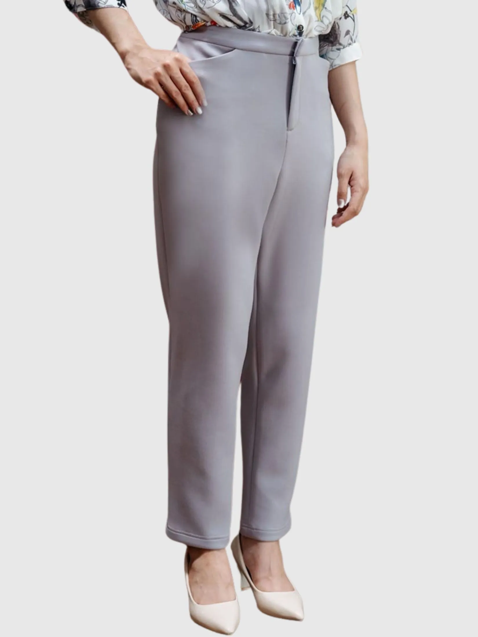 MIKIKO Women Pants Trousers Cushion Grey MIKIKO Women Pants Trousers Cushion Grey