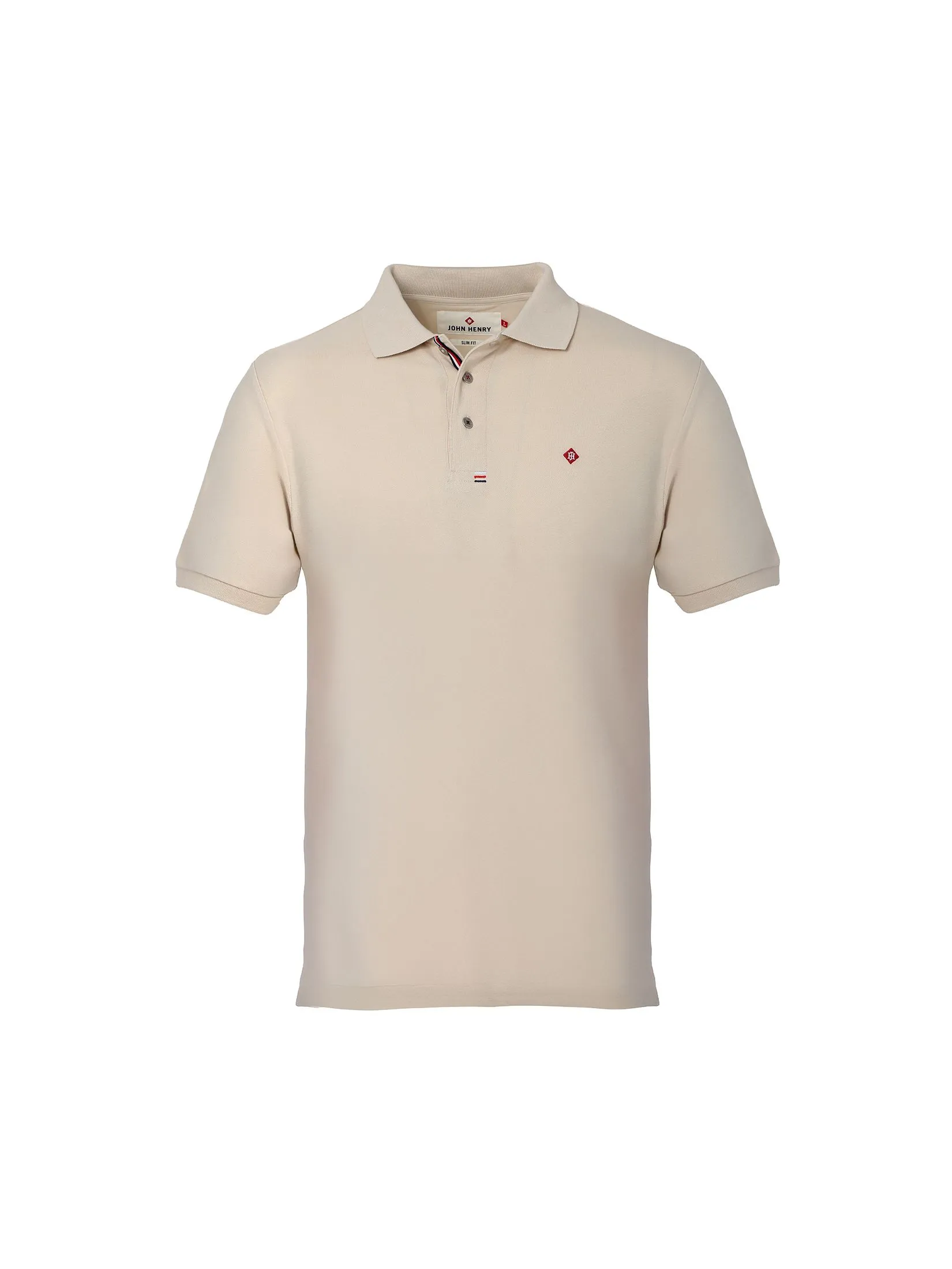 JOHN HENRY Men's Polo (Slim Fit) ESSENTIALS Beige JOHN HENRY Men's Polo (Slim Fit) ESSENTIALS Beige