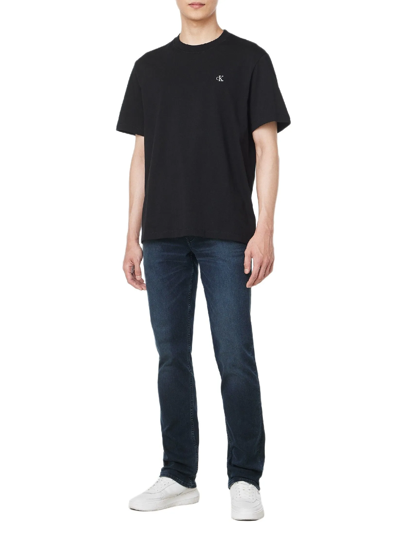 CALVIN KLEIN Men's Easy Fit Archive Logo Short Sleeve T-Shirt Black CALVIN KLEIN Men's Easy Fit Archive Logo Short Sleeve T-Shirt Black