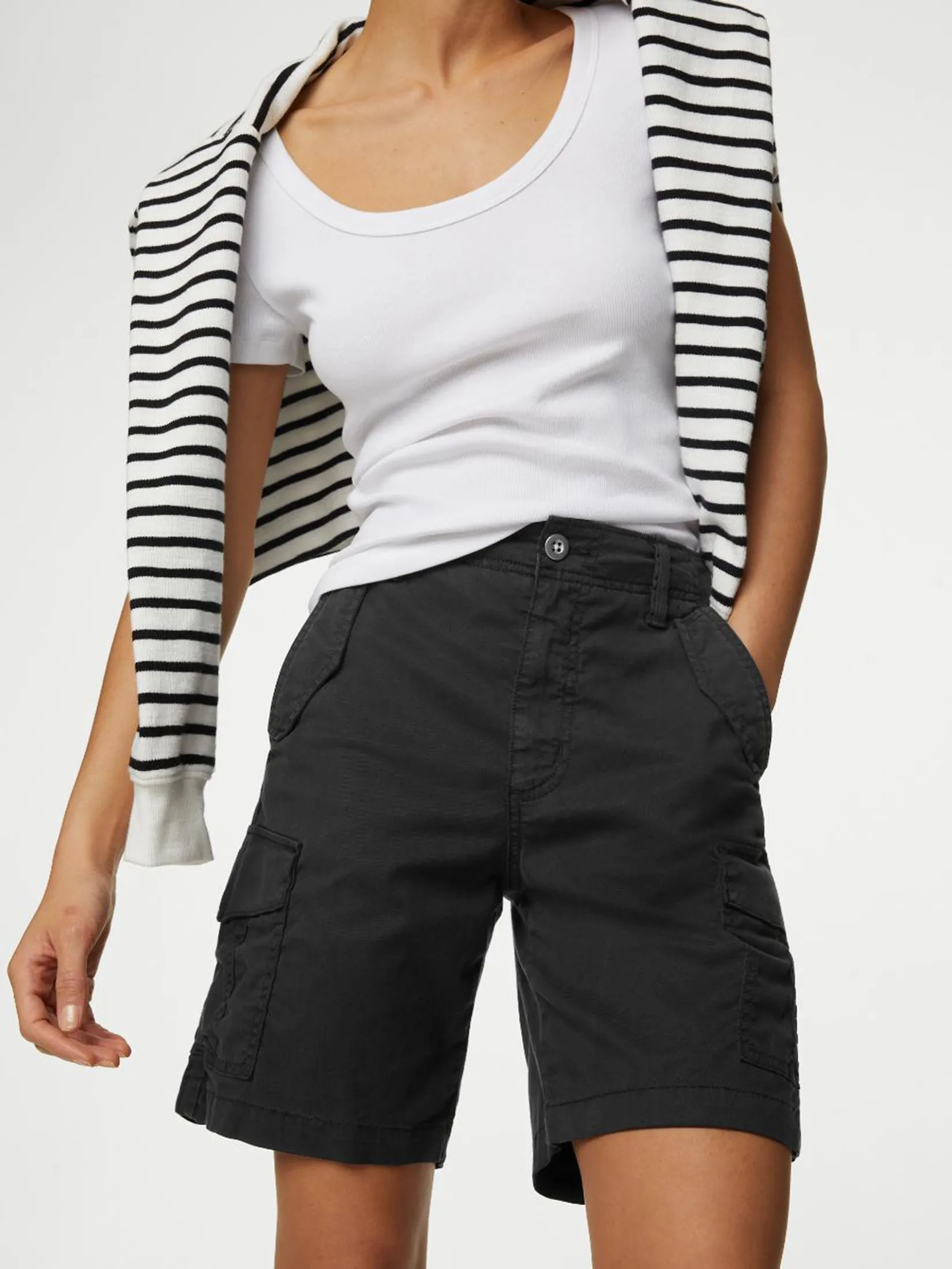 MARKS & SPENCER Women Shorts Lyocell Rich Cargo Tea Dyed MARKS & SPENCER Women Shorts Lyocell Rich Cargo Tea Dyed