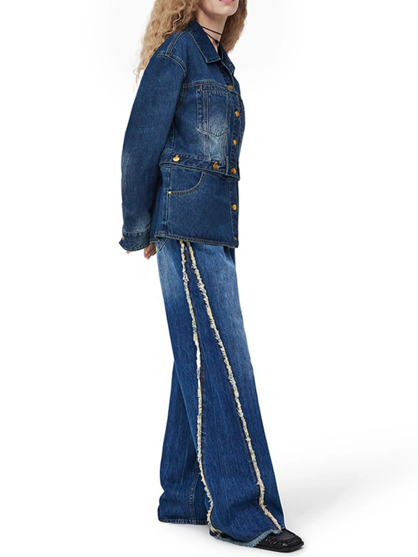 PORTSPURE Women Trousers Denim Navy PORTSPURE Women Trousers Denim Navy