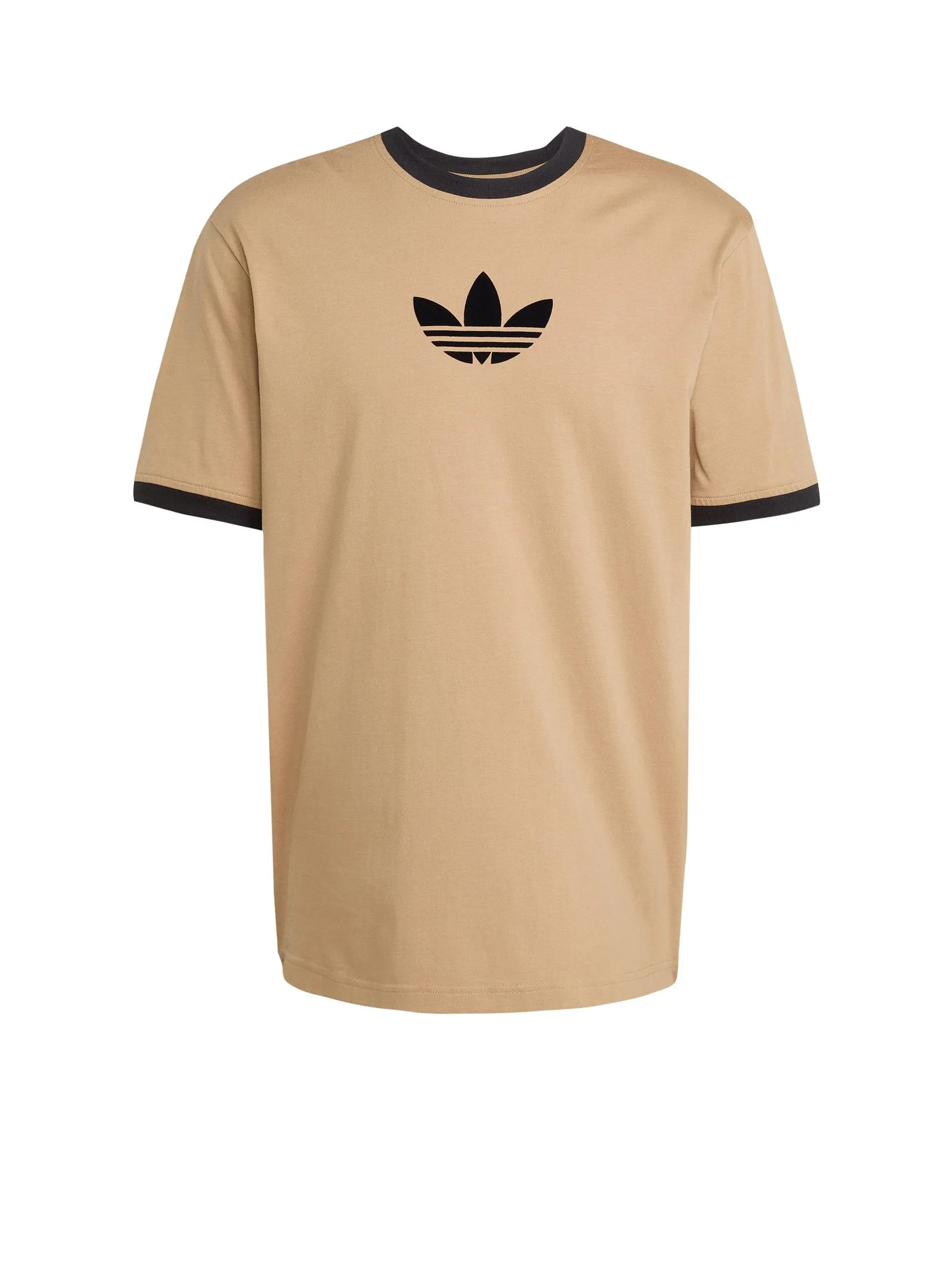 ADIDAS Men T-Shirt Adidas Adicolor Loose 2000S Cali JX1516 Beige / Cardboard / Black ADIDAS Men T-Shirt Adidas Adicolor Loose 2000S Cali JX1516 Beige / Cardboard / Black