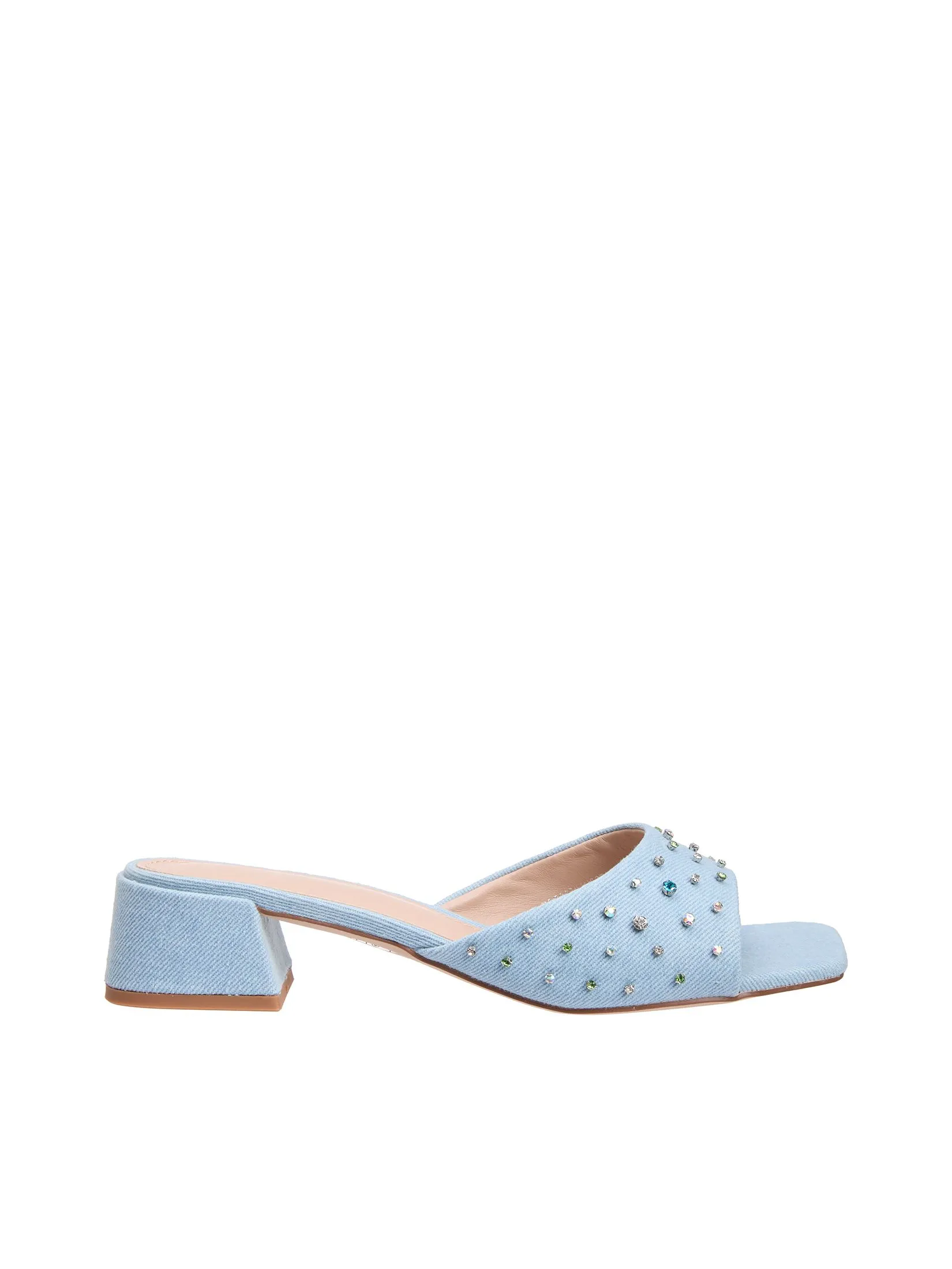 FOF Women High Heels In Denim With Diamond Blue FOF Women High Heels In Denim With Diamond Blue