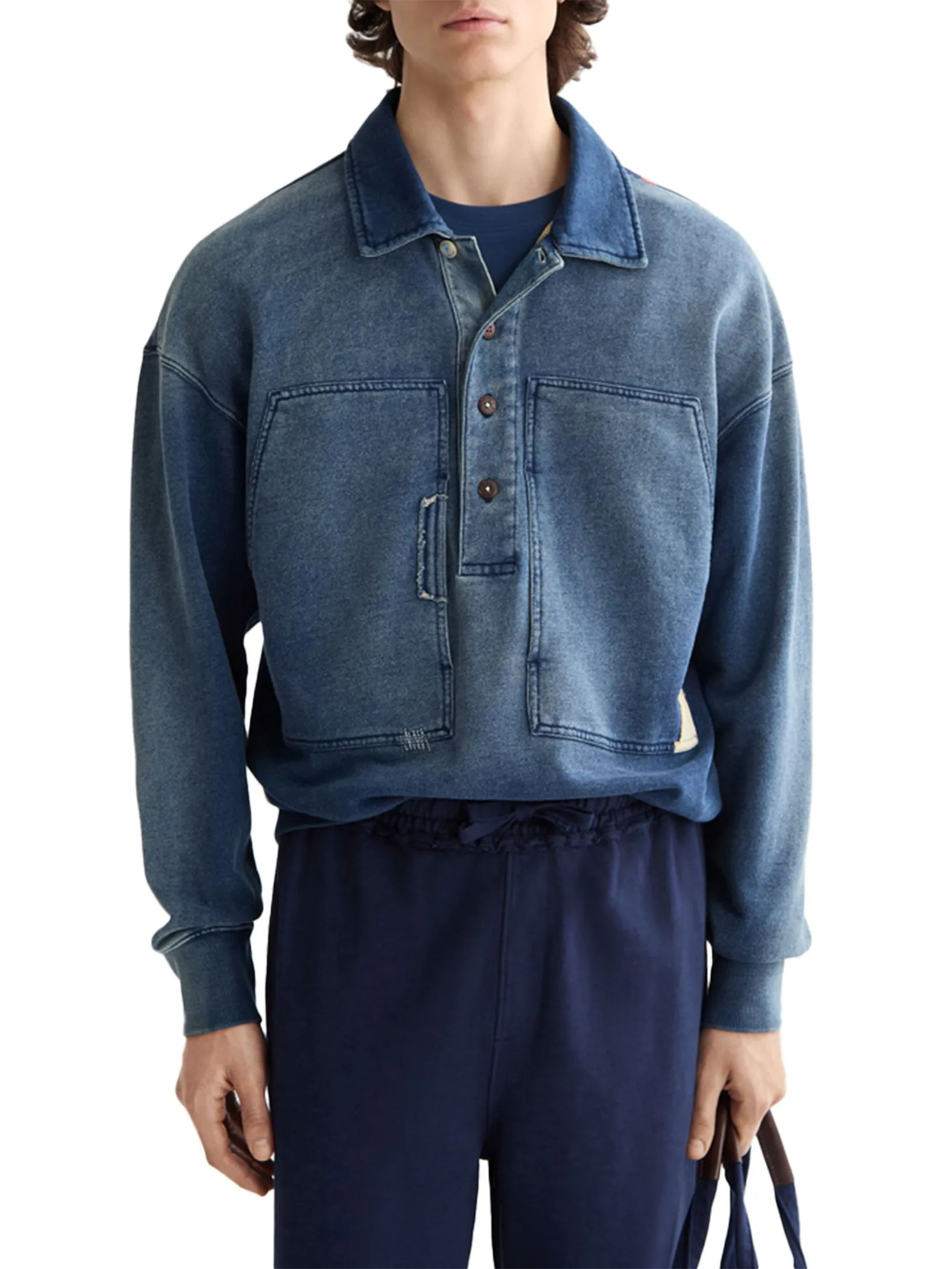 SCOTCH&SODA Men Jacket Worked Out Popover Navy SCOTCH&SODA Men Jacket Worked Out Popover Navy